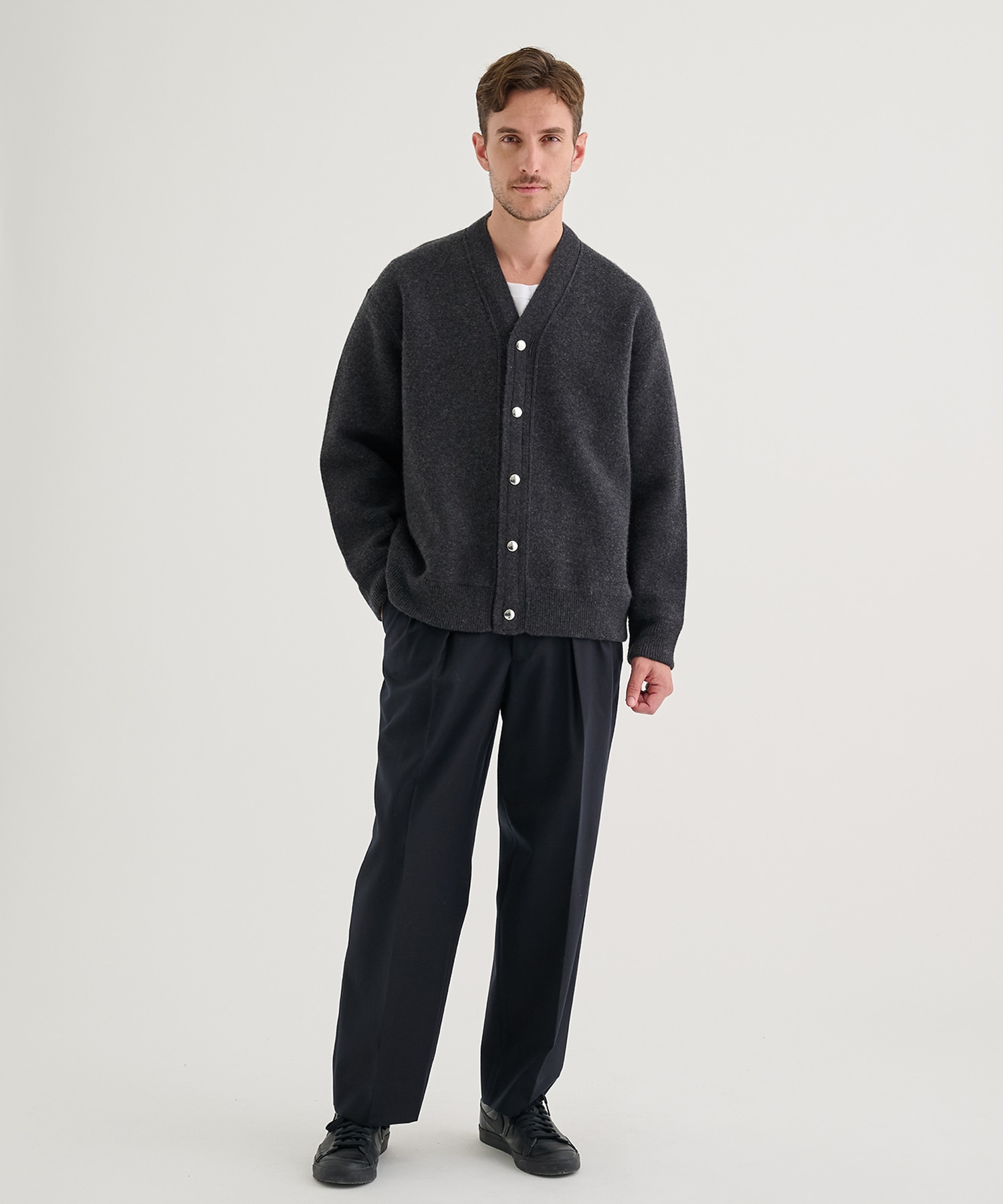 RERACS SNAP BUTTON KNIT CARDIGAN THE RERACS