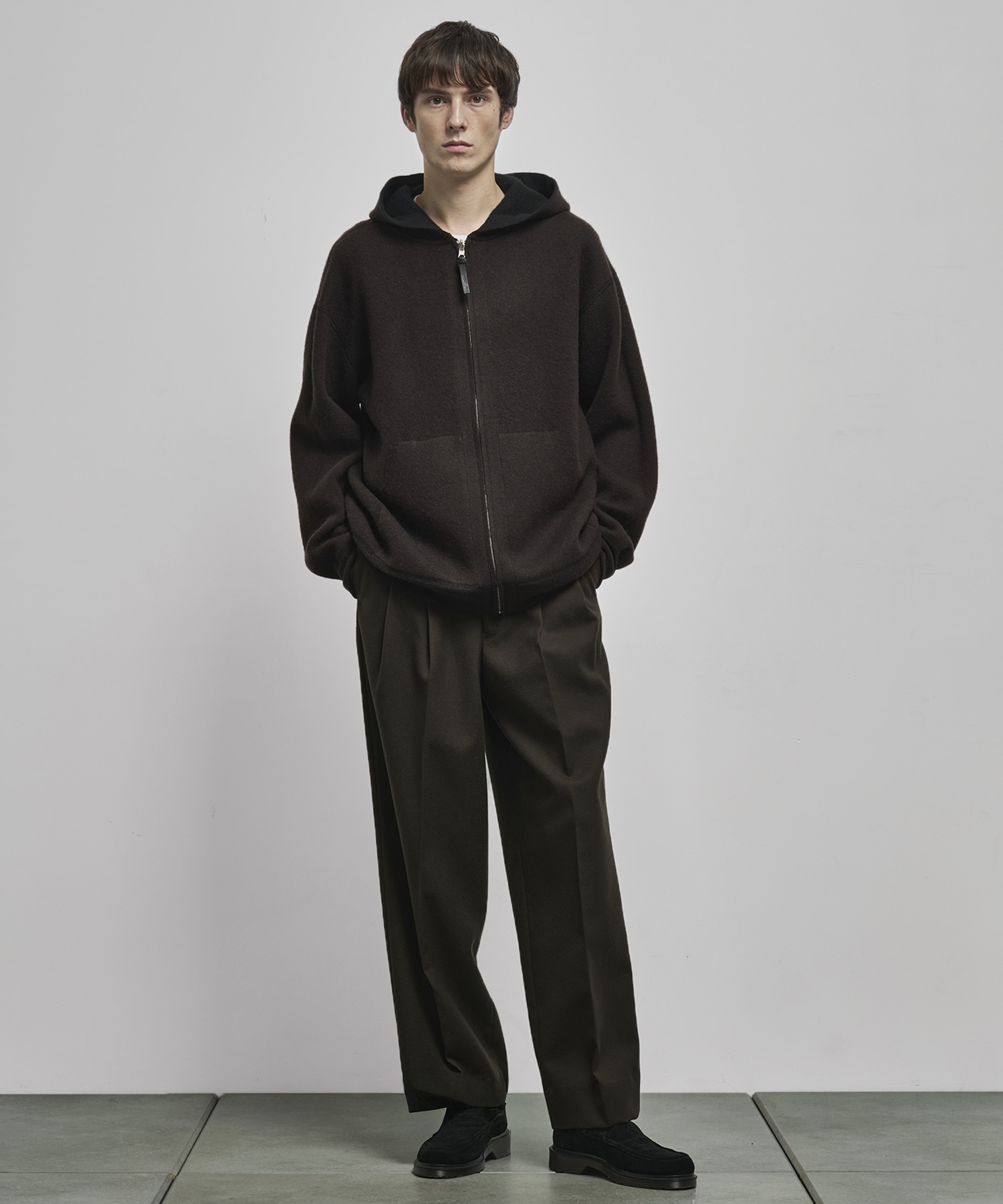 【MENS】CASHMERE REVERSIBLE ZIP UP HOODIE CASHMERE CASHMERE