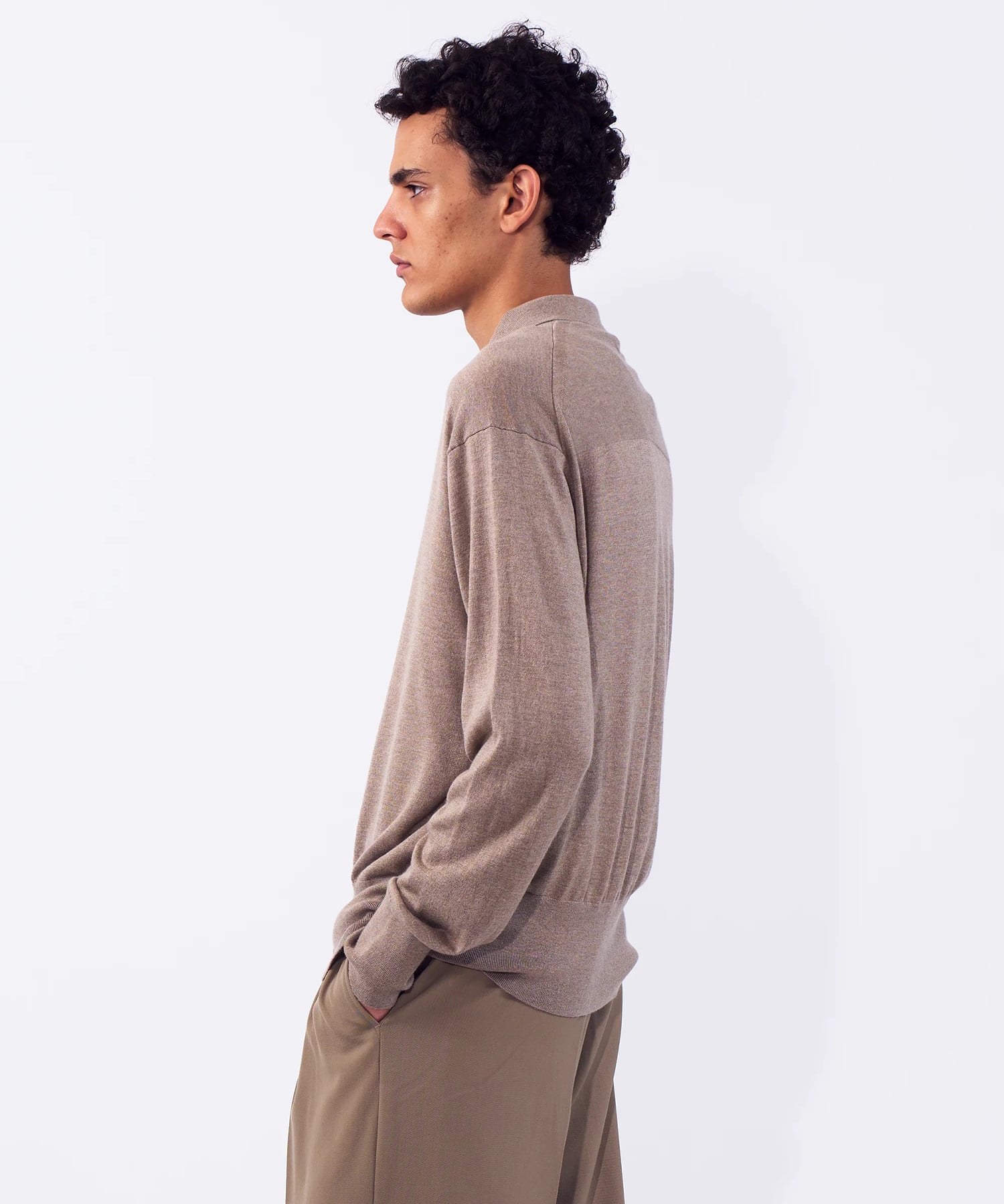 Silk Cashmere Knit Shirt YOKE