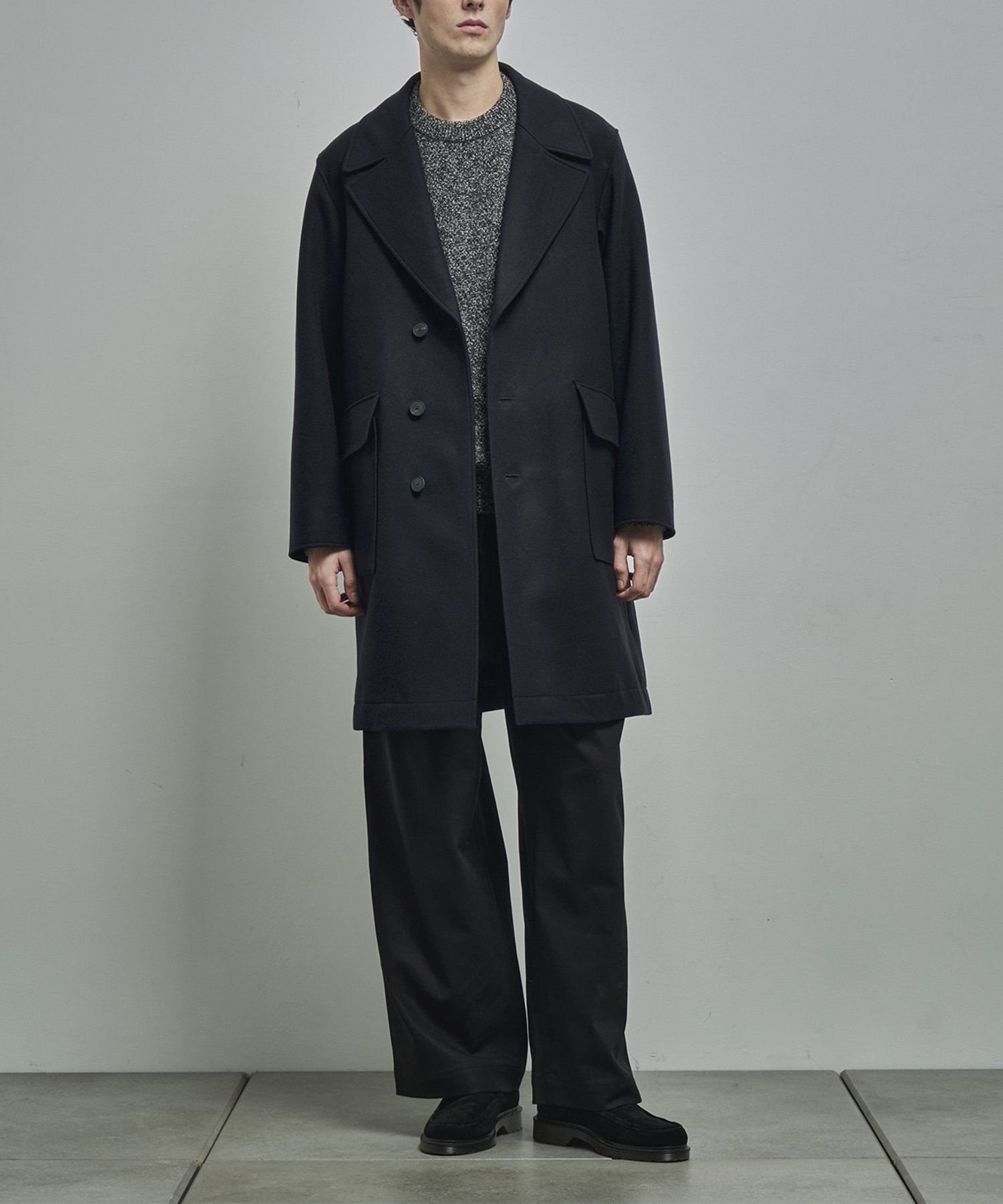 SUPER 160S DOUBLE SAXONY SEMI DOUBLE COAT ATON