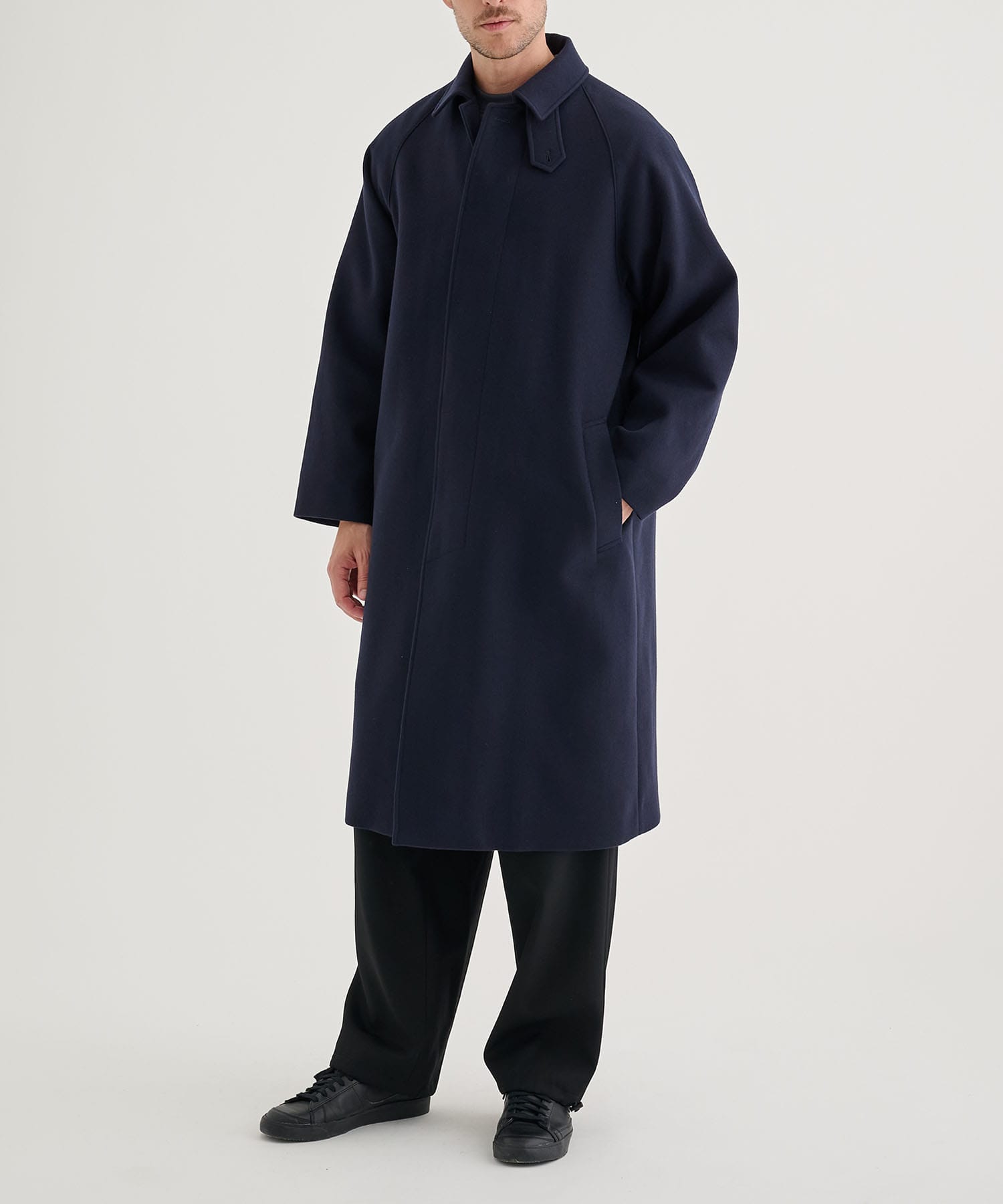 別注 SUPER 160S DOUBLE SAXONY BALMACAAN COAT 2 ATON