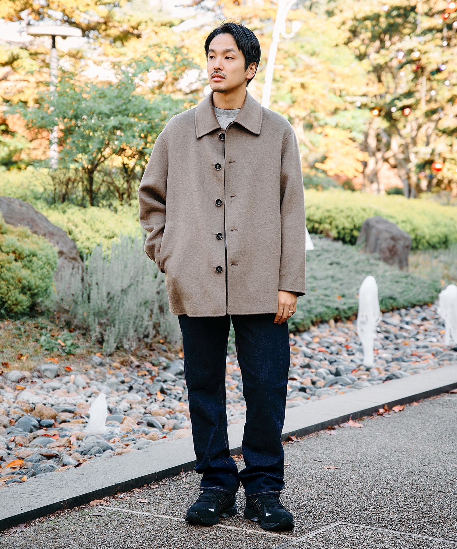 【MENS】CASHMERE REVERSIBLE SHORT COAT CASHMERE CASHMERE