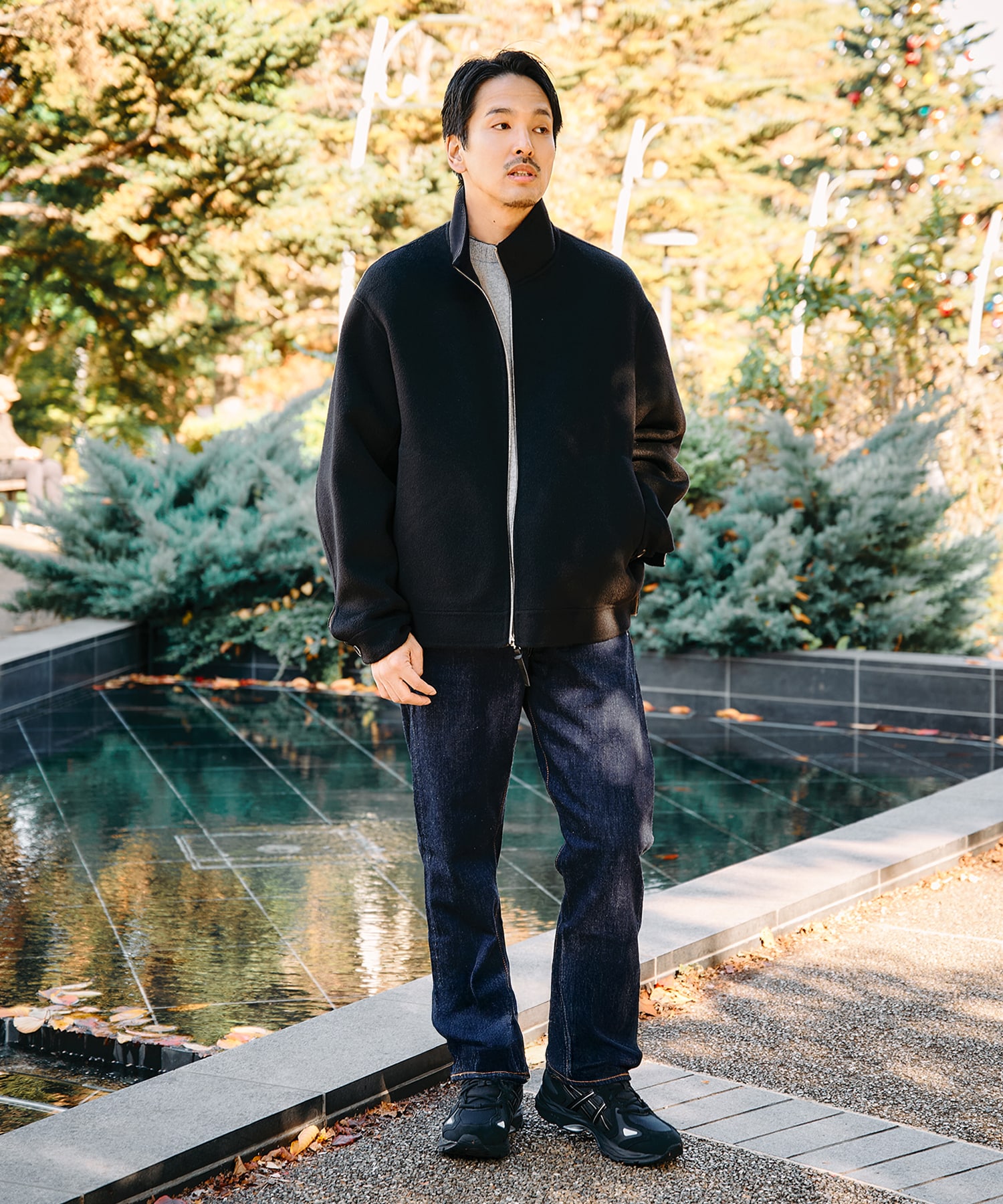 【MENS】CASHMERE REVERSIBLE STAND ZIP BLOUSON CASHMERE CASHMERE