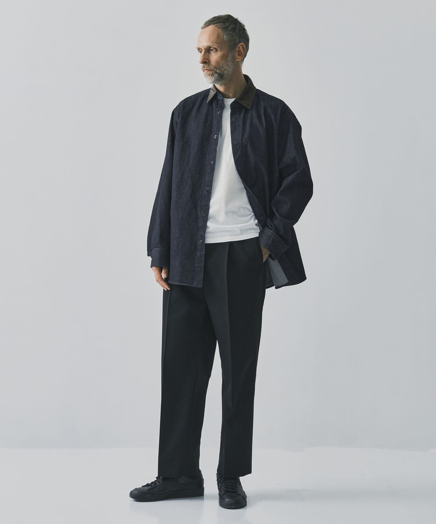 別注襟切替シャツ ONE WASH N.HOOLYWOOD