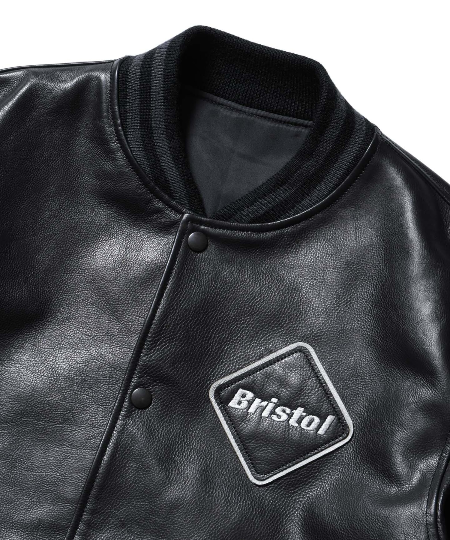 LEATHER TEAM VARSITY BLOUSON F.C.Real Bristol