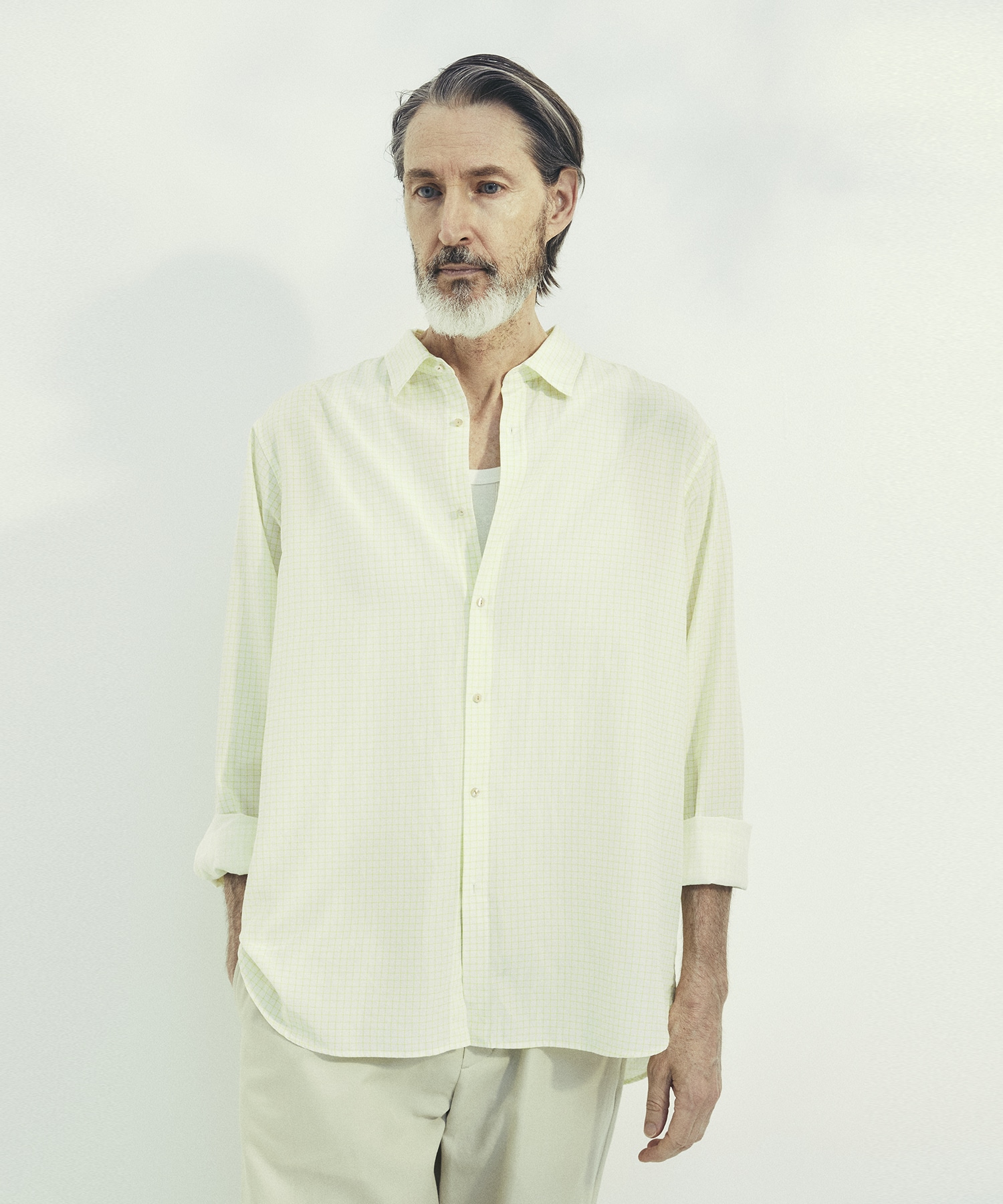 SILK α L/S Check Shirt SILK α