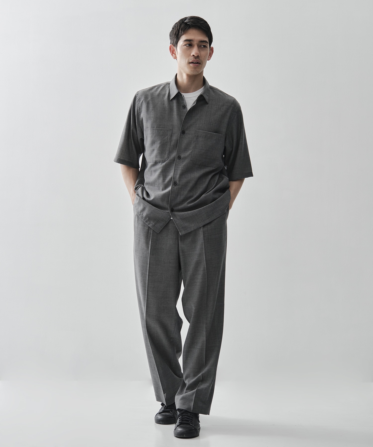 別注TWIST WOOL GAUZE SHORT SLEEVE SHIRT ATON