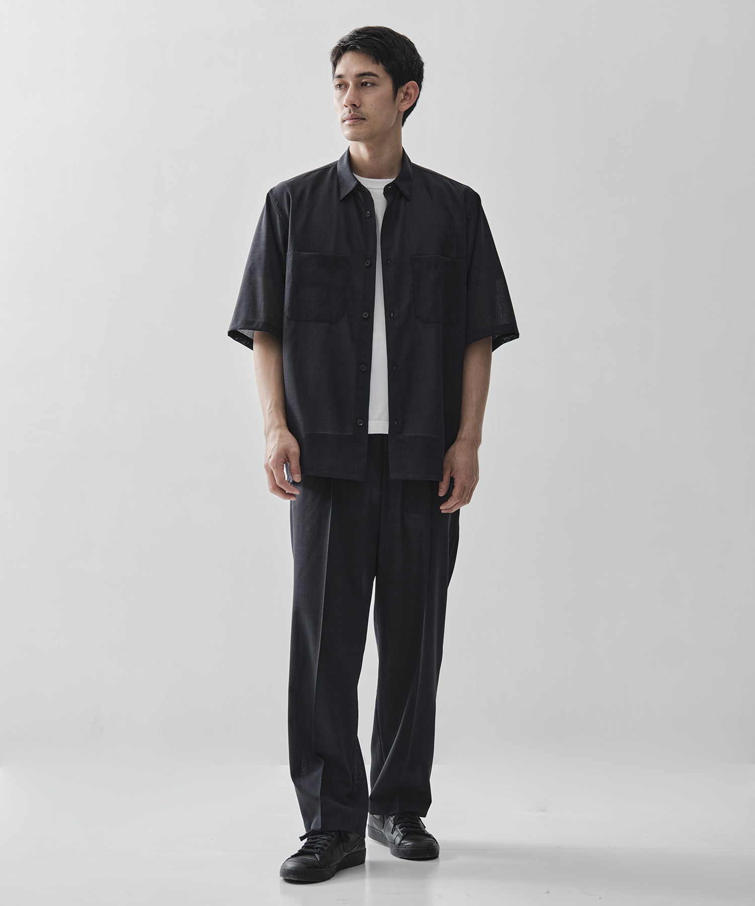 別注TWIST WOOL GAUZE SHORT SLEEVE SHIRT ATON