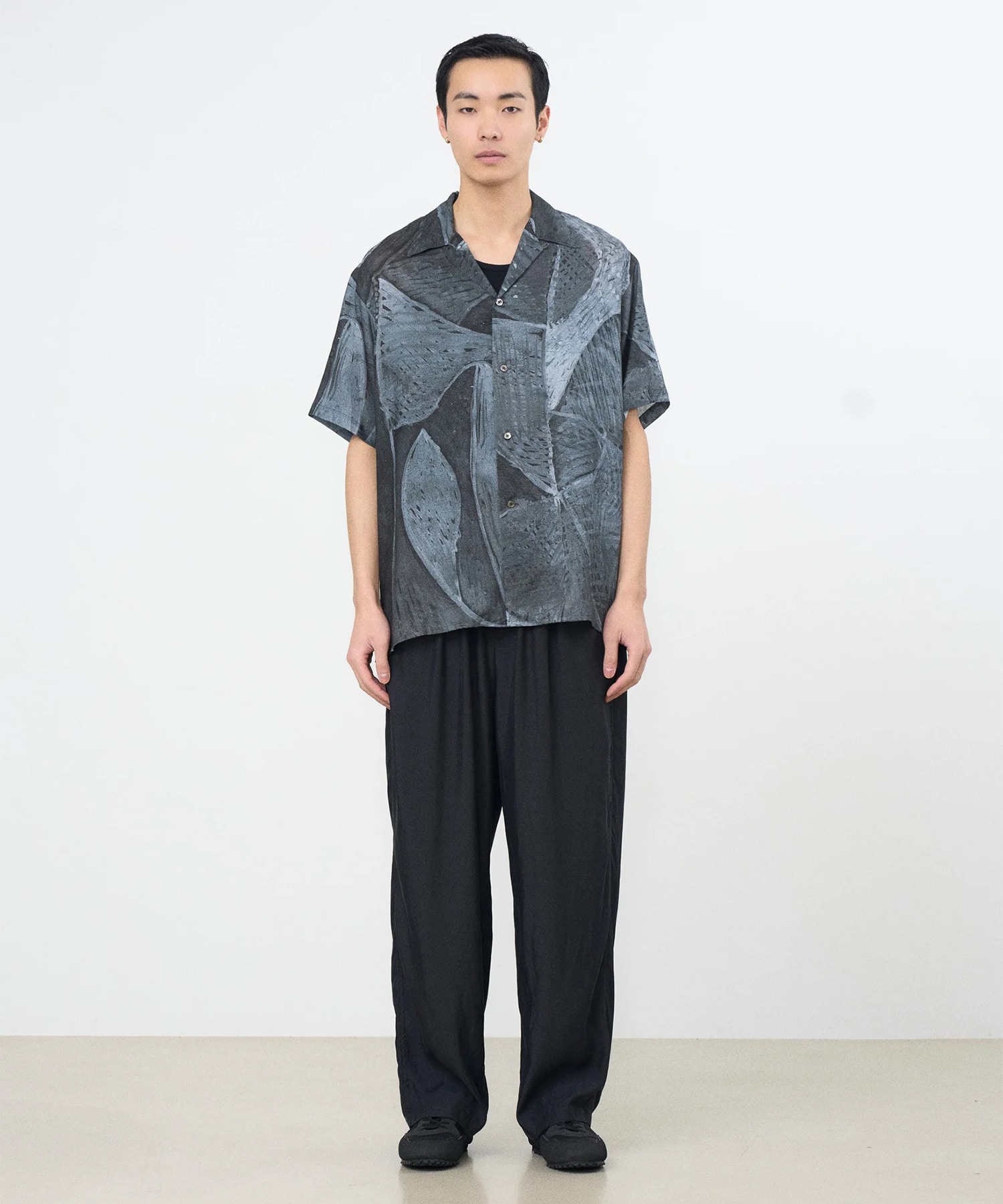 【ヨーク】YK26SS01284SH Printed Tencell Open Collar Shirt YOKE