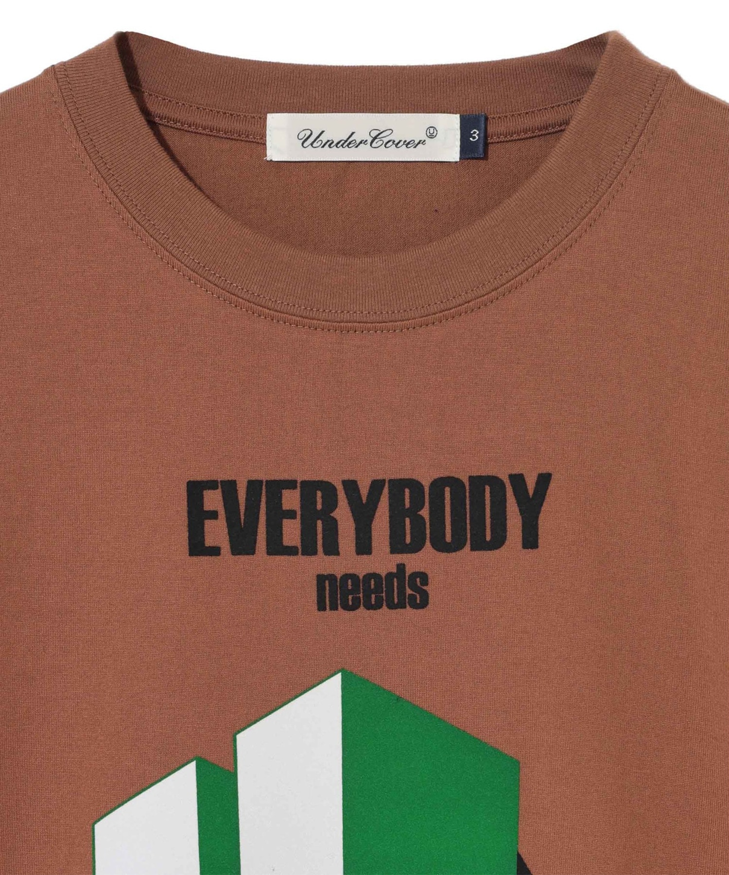 【アンダーカバー】UC1F3808 TEE EVERYBODY meeds U_FlockPrint UNDERCOVER