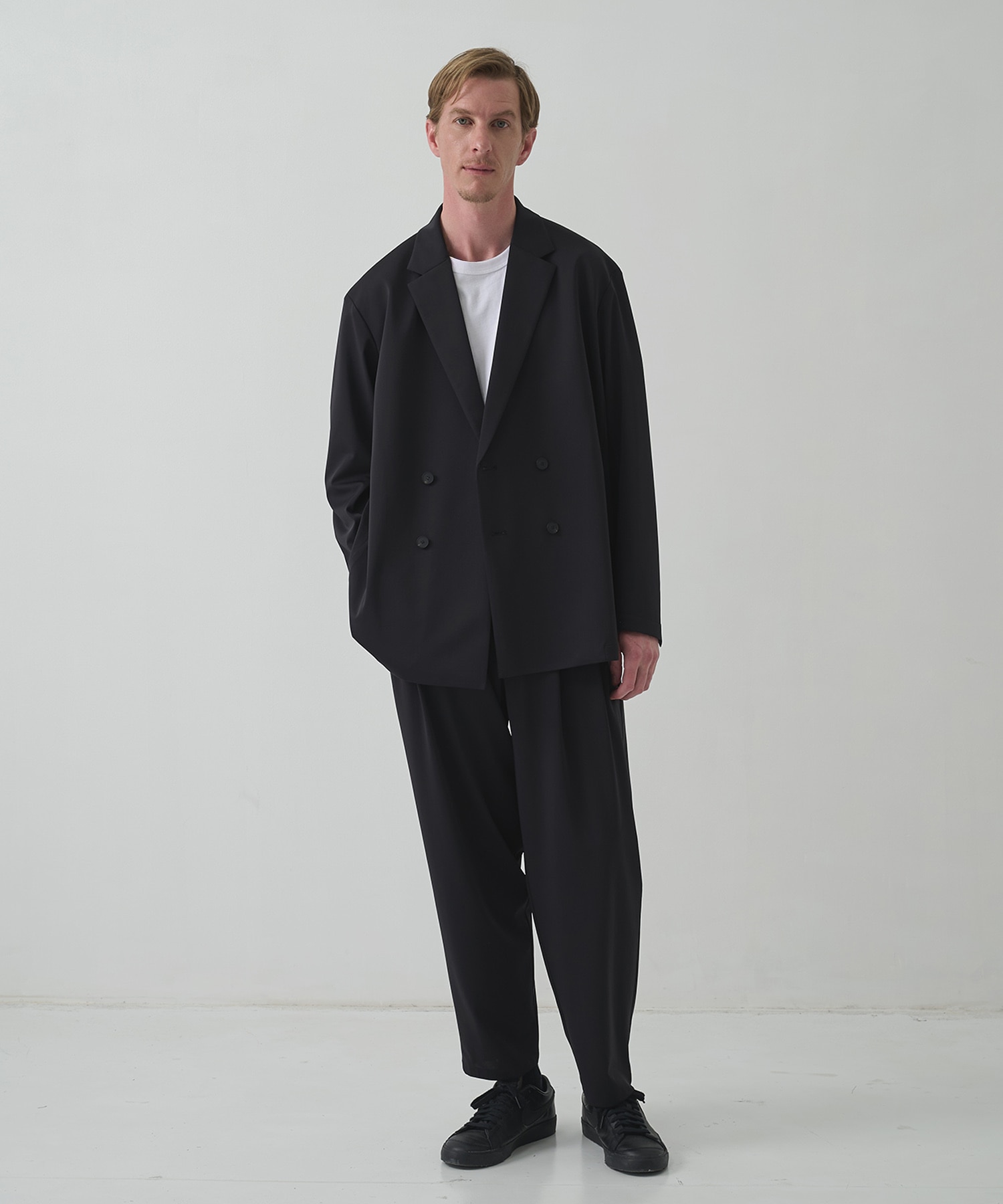 Light Matte Stretch Jersey Wide Tapered Pants THE TOKYO