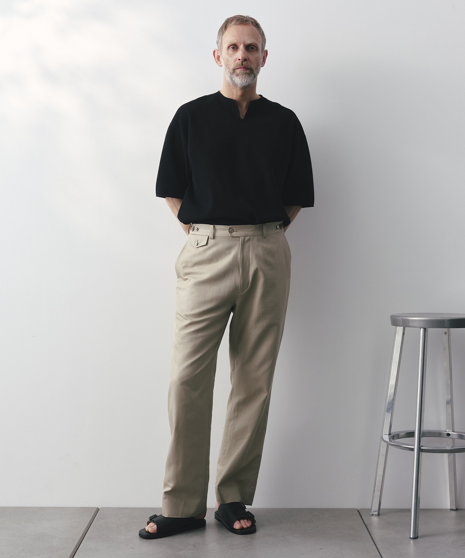 SILK α Pleats Henly S/S TEE SILK α