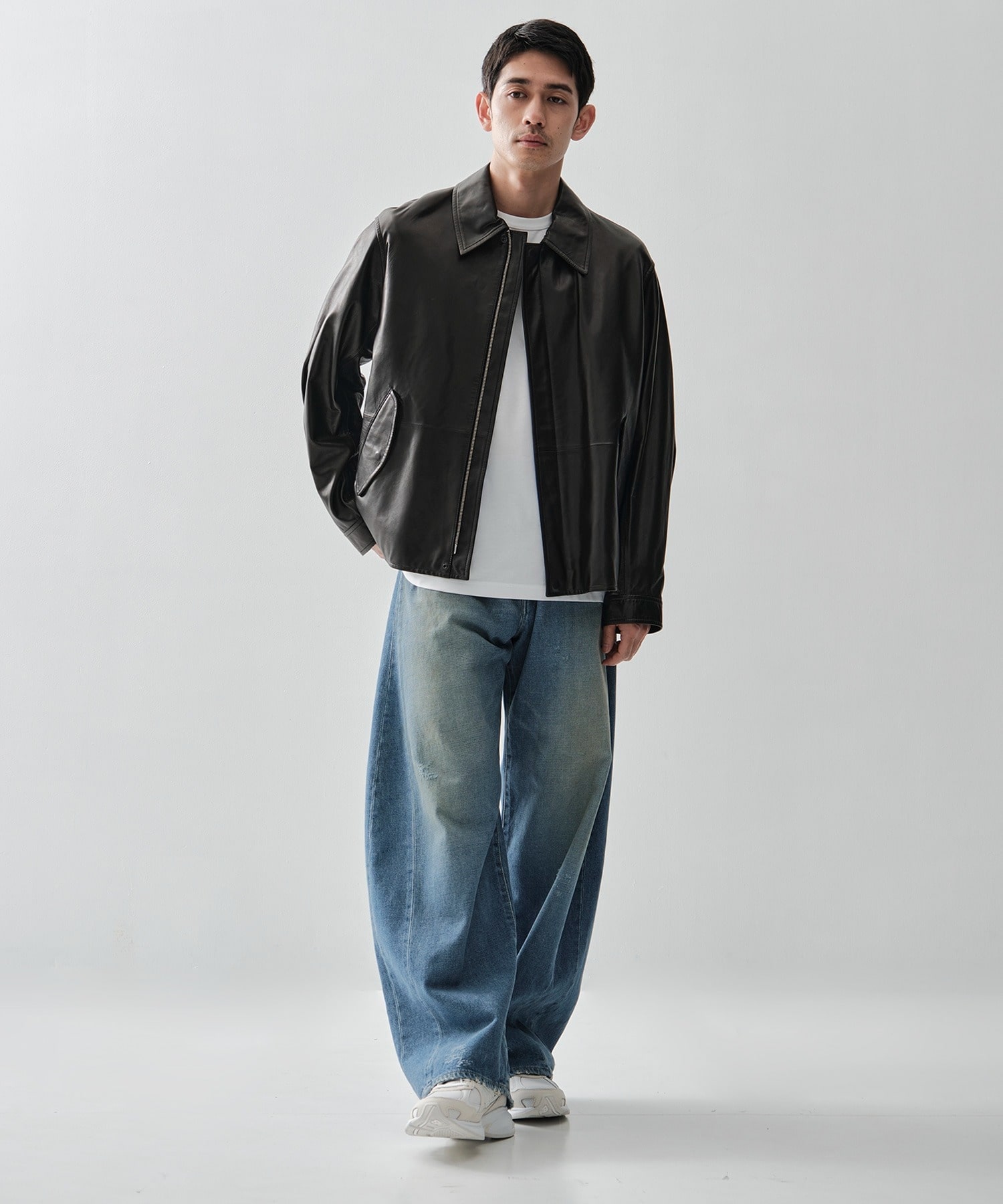 【シュタイン】ST.1563 DEFORMATION WIDE DENIM PANTS ssstein