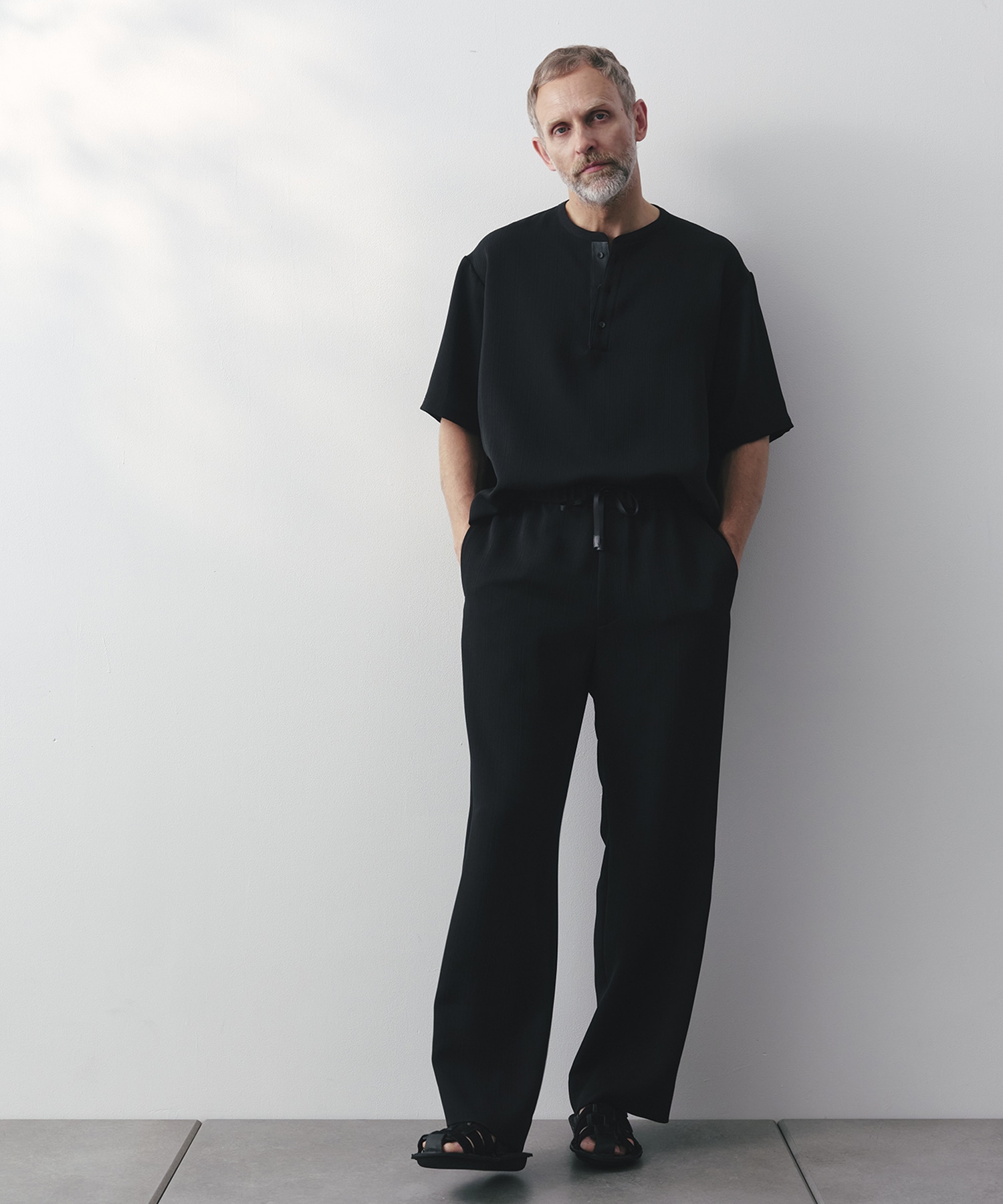 SILK α Pleats Summer Easy Pants SILK α