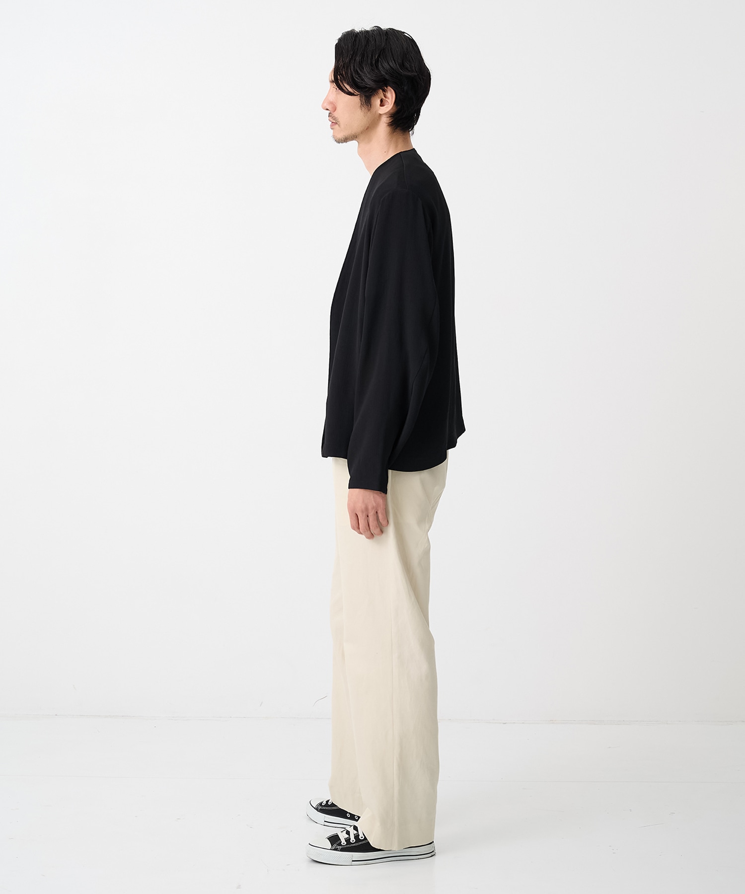 SILK α Pleats Summer Cardigan SILK α