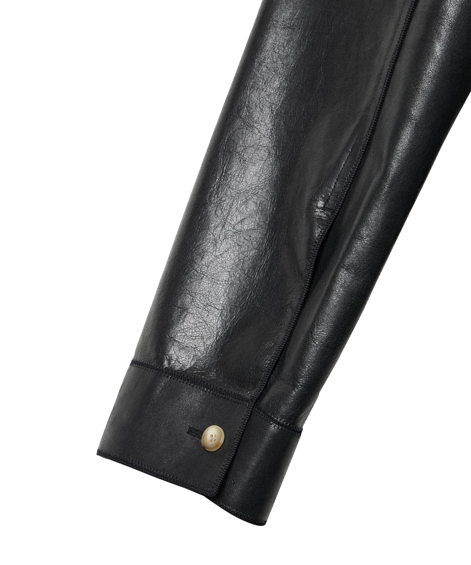 【イレニサ】IH-26FW-B048-LTH CORD-STITCHED LEATHER SHIRT IRENISA