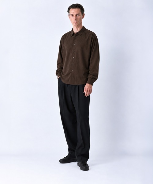 別注TRIPLE PLEATED WIDE TROUSERS?ORGANIC WOOL SURVIVAL CLOTH MARKAWARE