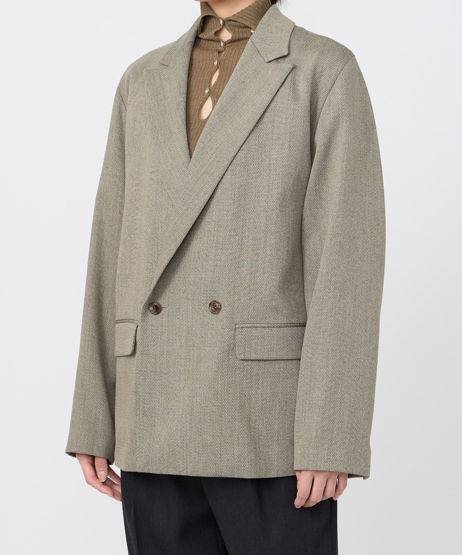 【イレニサ】IH-26FW-J042-NDVT DOUBLE-BREASTED RELAX SHOULDER JACKET IRENISA