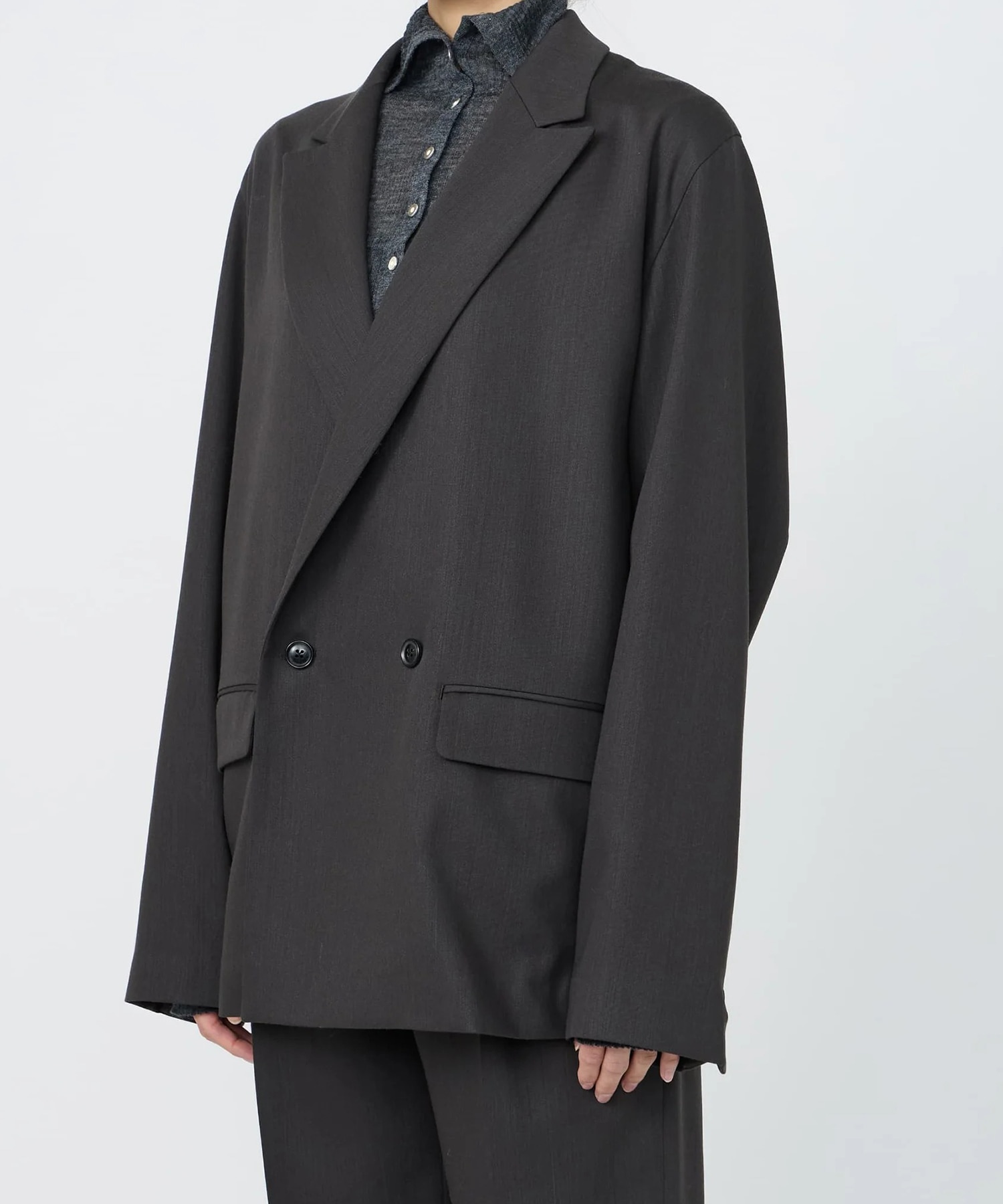 【イレニサ】IH-26FW-J042-NDVT DOUBLE-BREASTED RELAX SHOULDER JACKET IRENISA