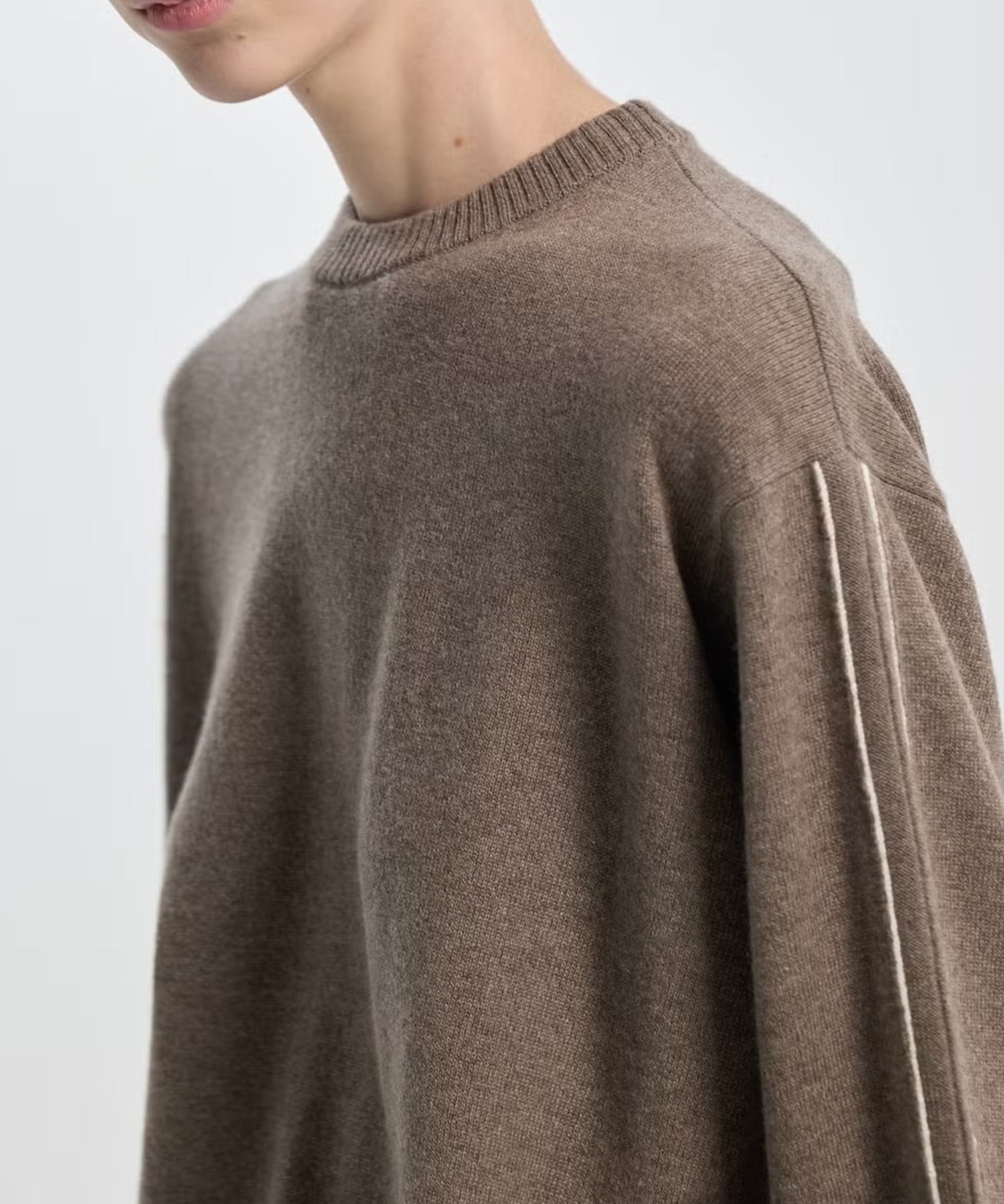 F-50-327 CASHMERE CREW NECK KNIT CINOH