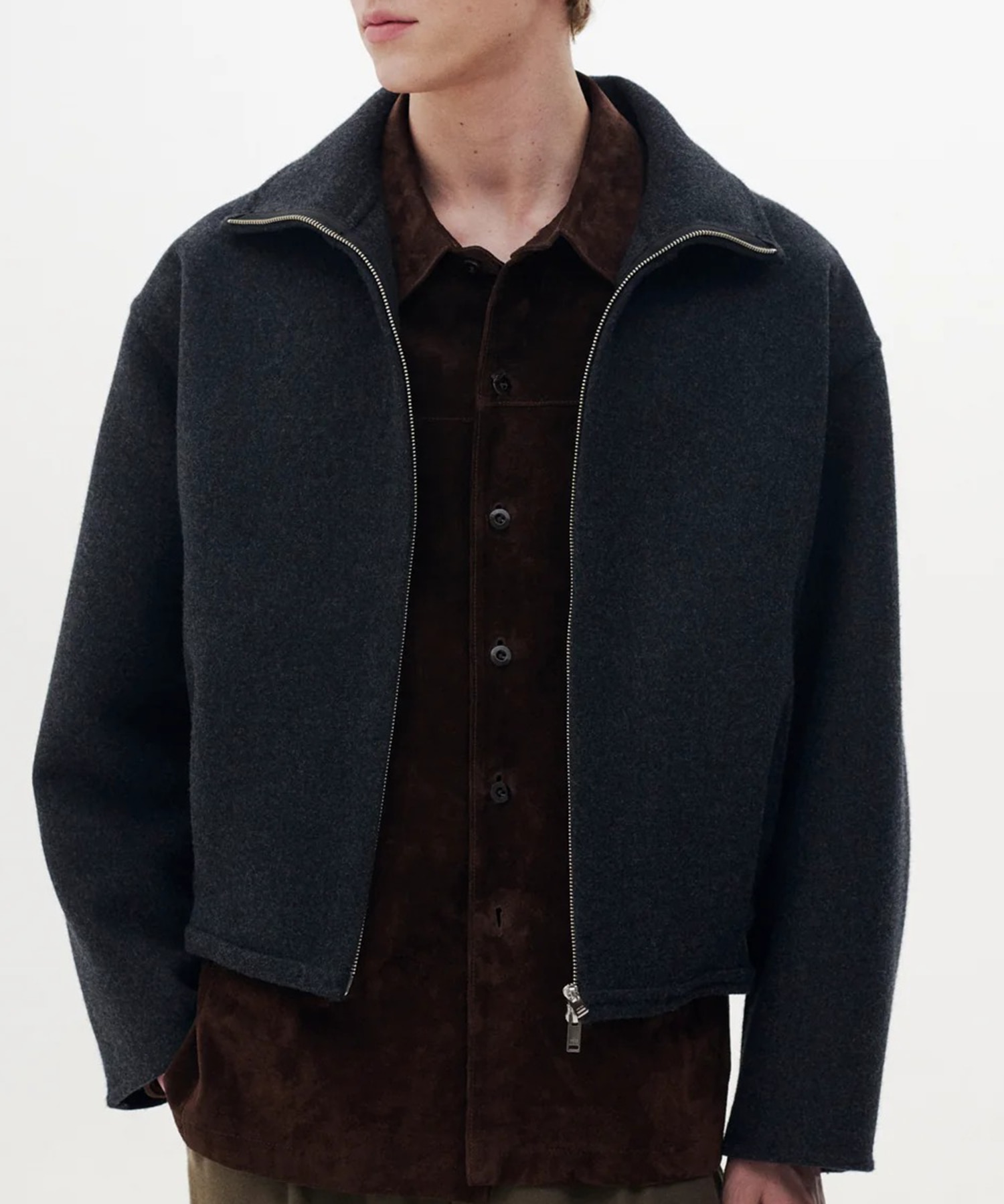 【ヨーク】YK26FW01318B Wool Cashmere Balloon Silhouette Blouson YOKE