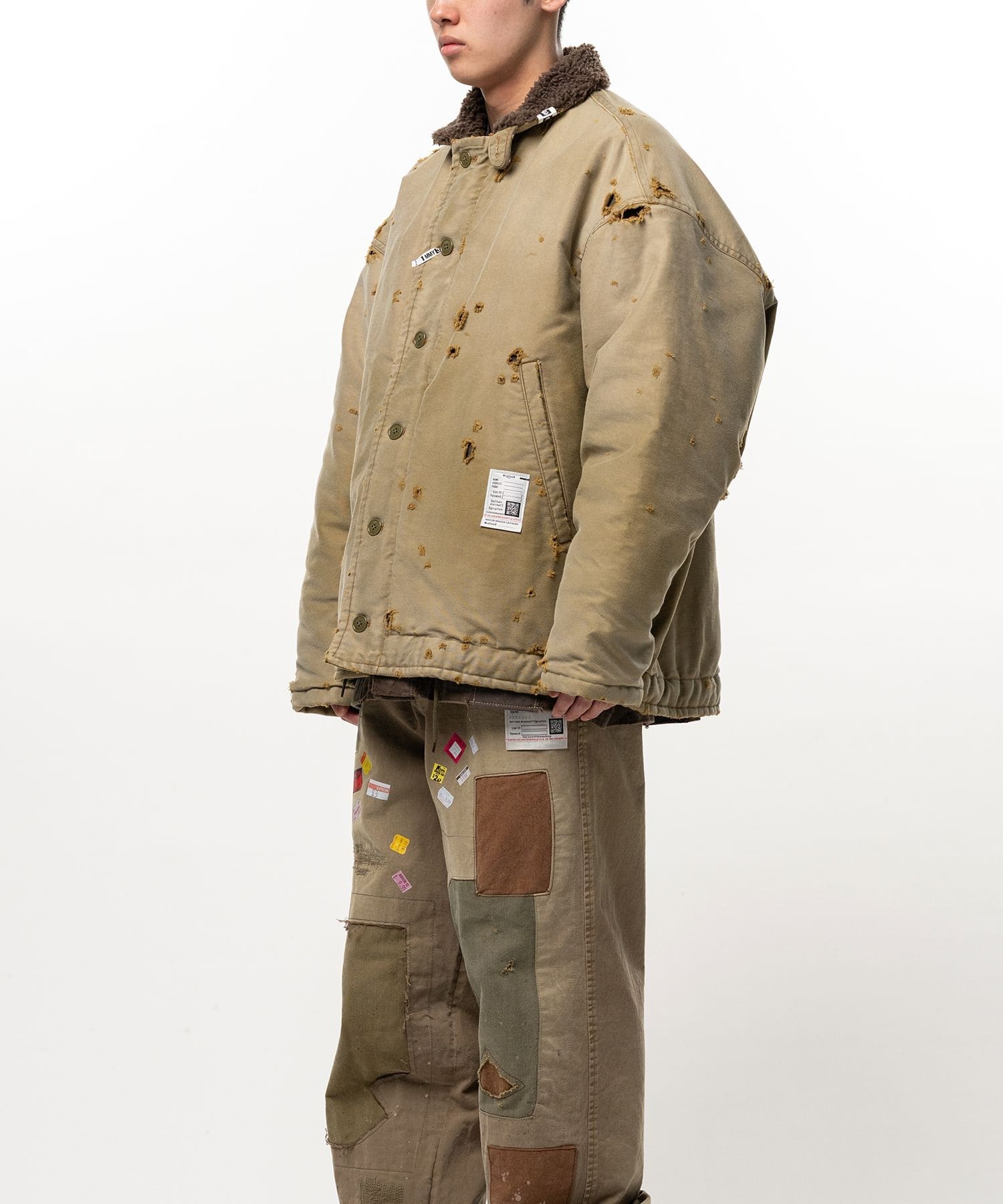 J17BL161 SUN FADED MILITARY BL Maison MIHARA YASUHIRO