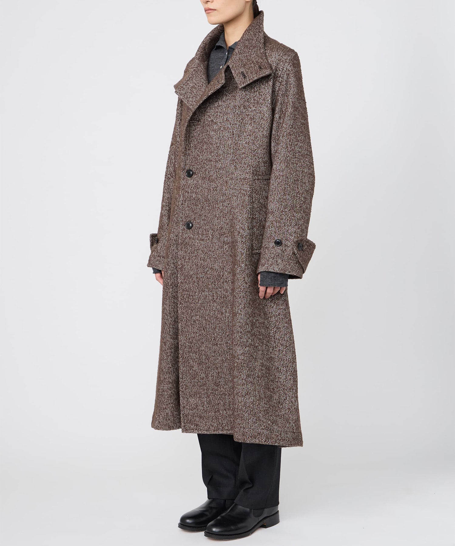 【イレニサ】IH-26FW-C038-NDL STAND-COLLAR COAT IRENISA