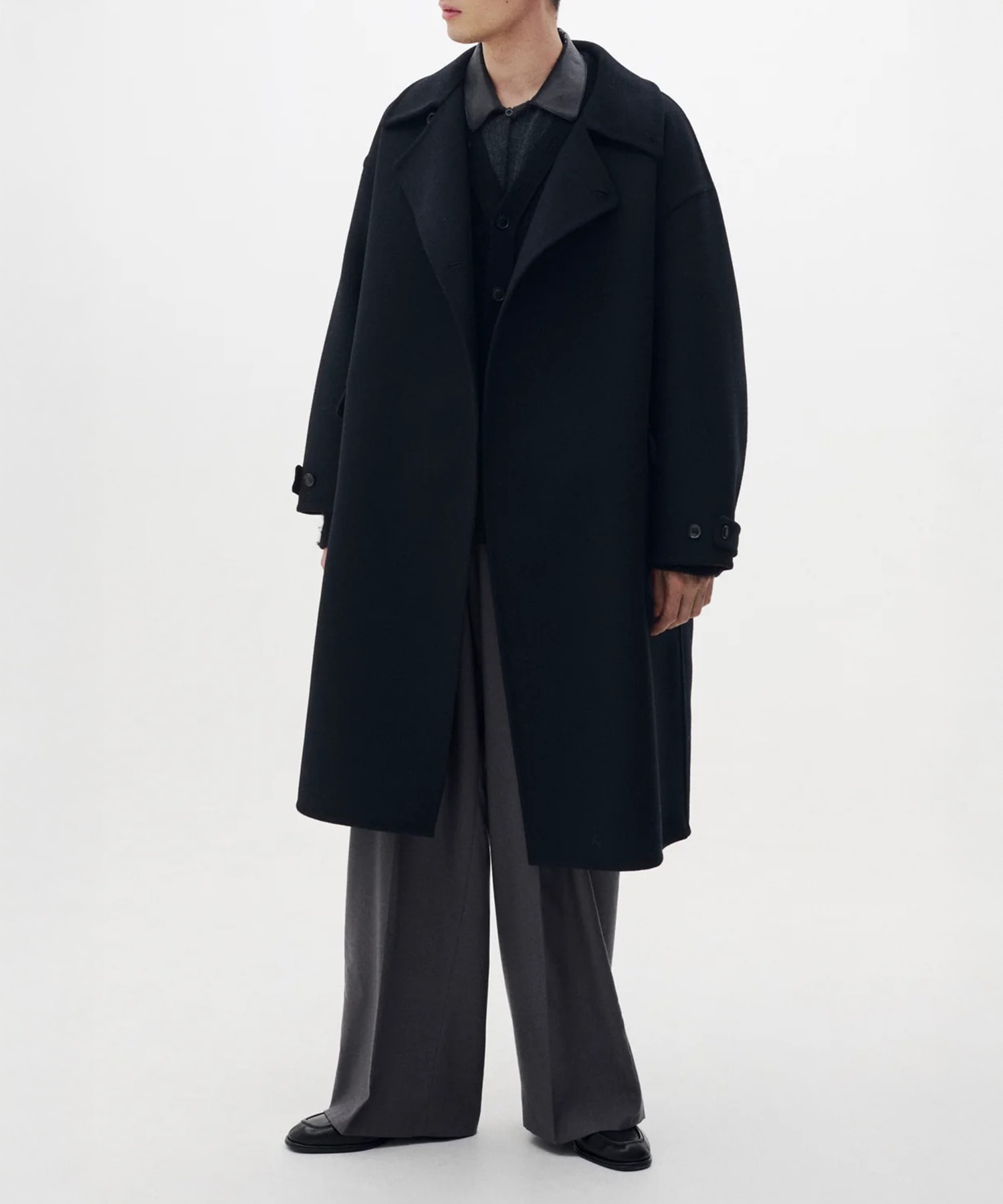 【ヨーク】YK26FW01317C Wool Cashmere Double Breasted Rever Coat YOKE