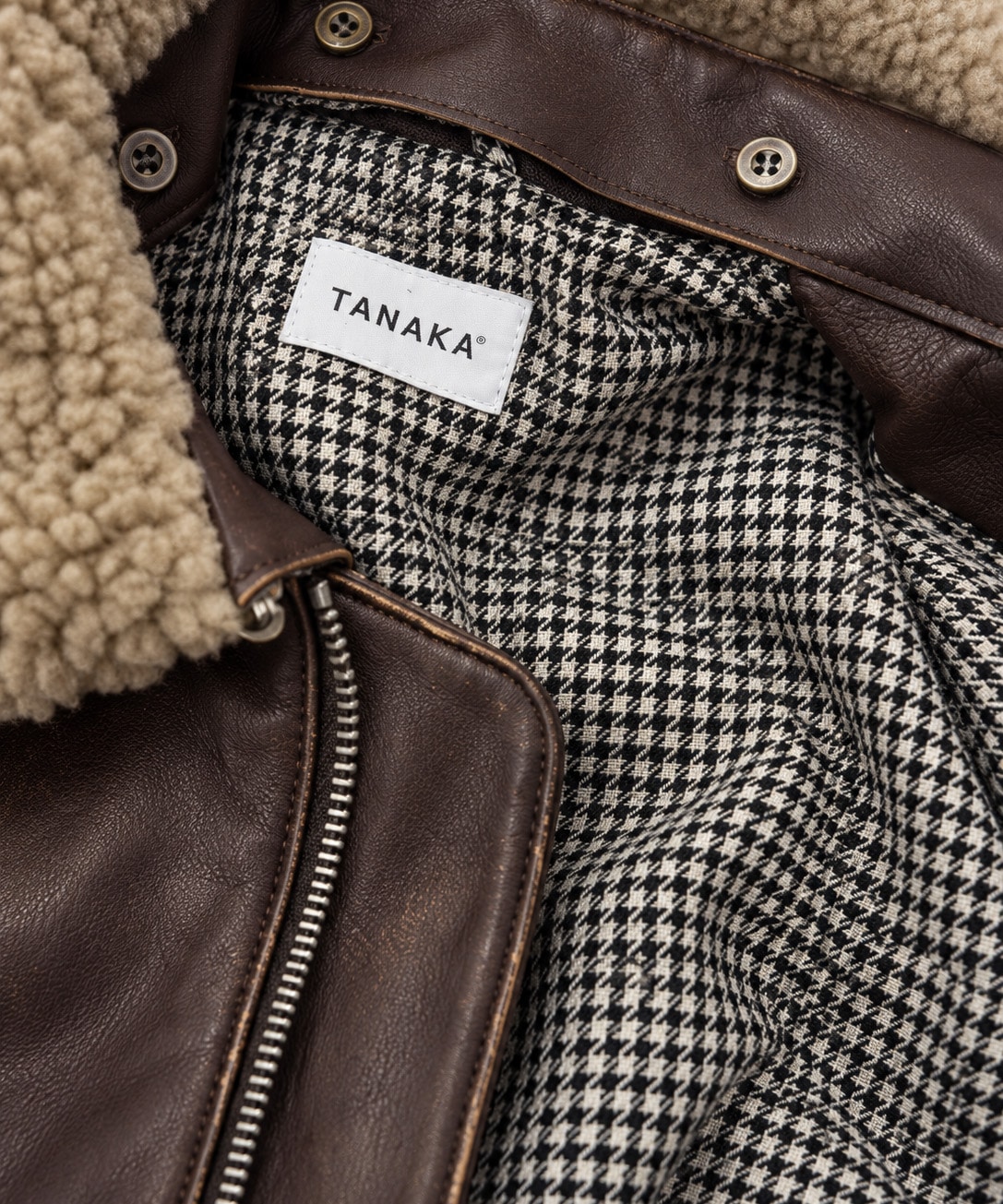 ST-273-BKW LEATHER FLIGHT JACKET TANAKA