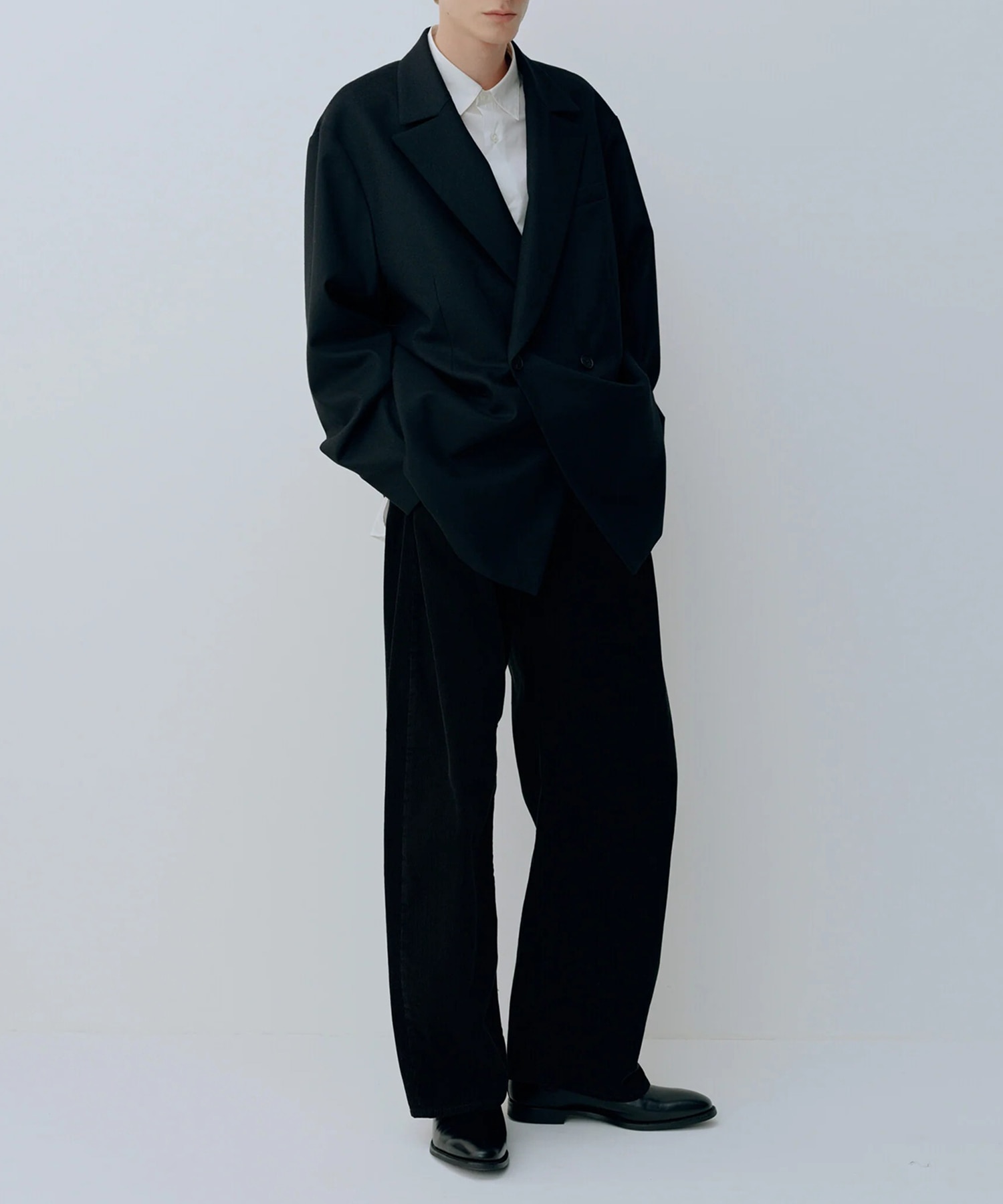 【シュタイン】ST.1585 WOOL FLANNEL OVERSIZED PEAK LAPEL JACKET ssstein