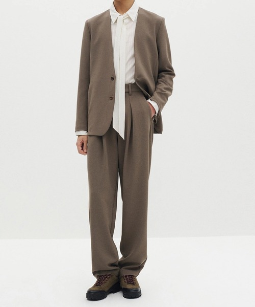 AG62-060 PE STRETCH DOUBLE CLOTH COLLARLESS JACKET ATTACHMENT