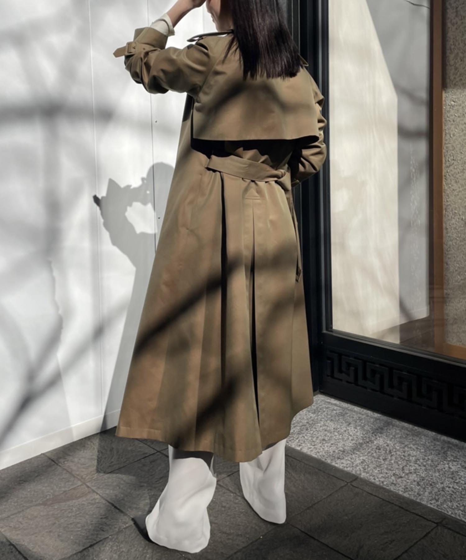 別注 silk cotton  trench coat Dessin de mode