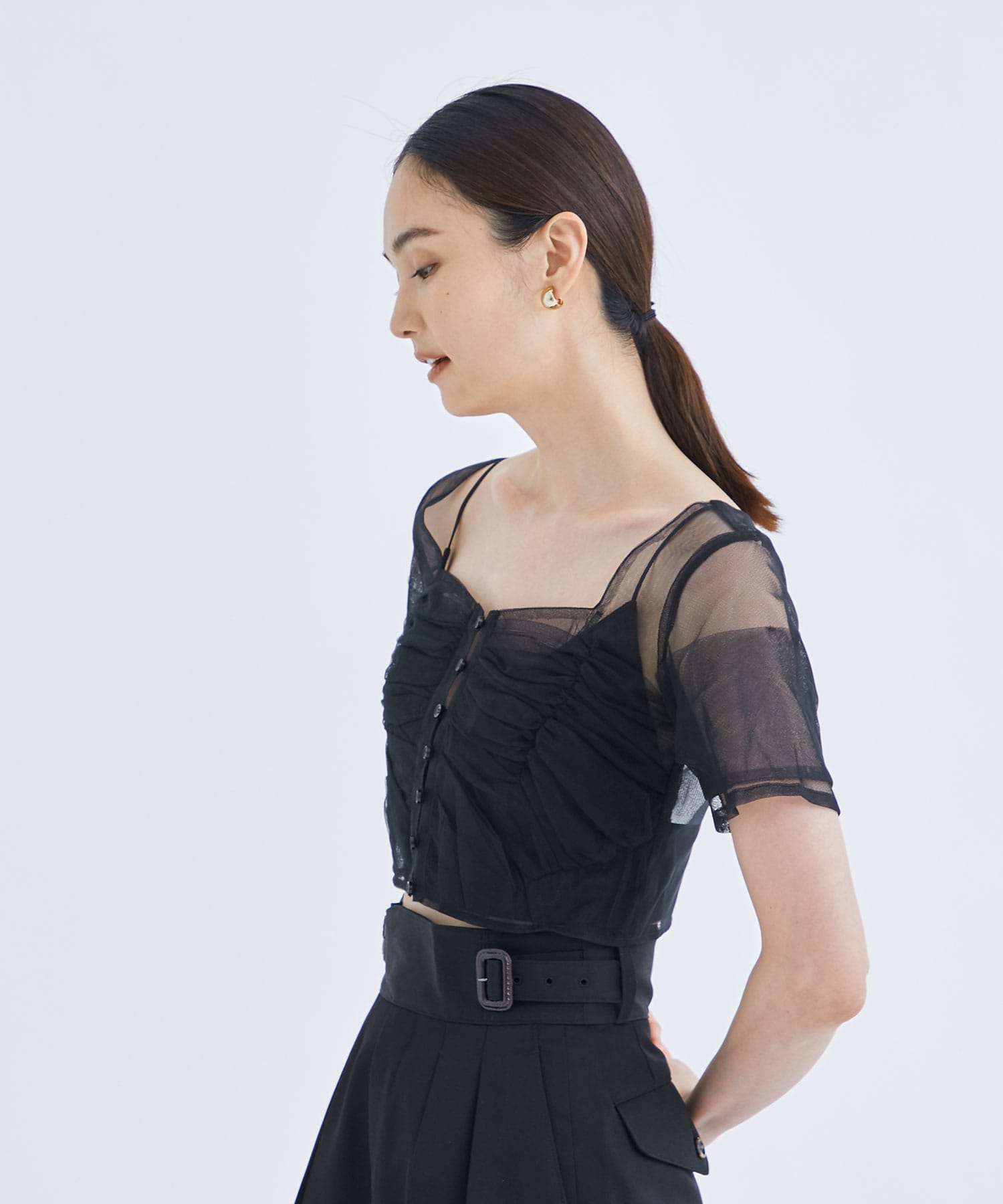 Tulle Tops(1 BLACK): Chika Kisada: WOMEN｜THE TOKYO ONLINE STORE