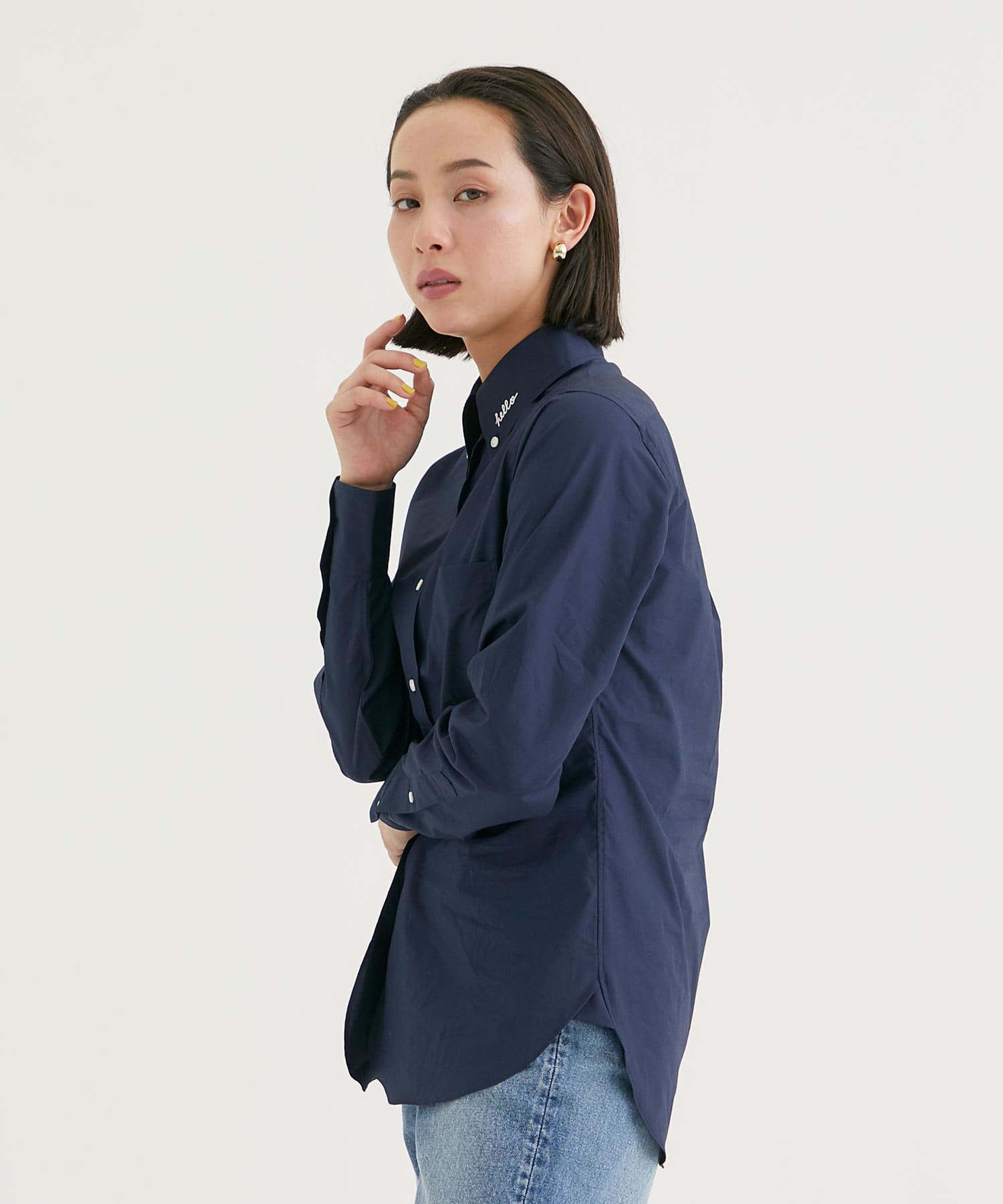 MADISON L/S SH TYPEWRITER MADISONBLUE