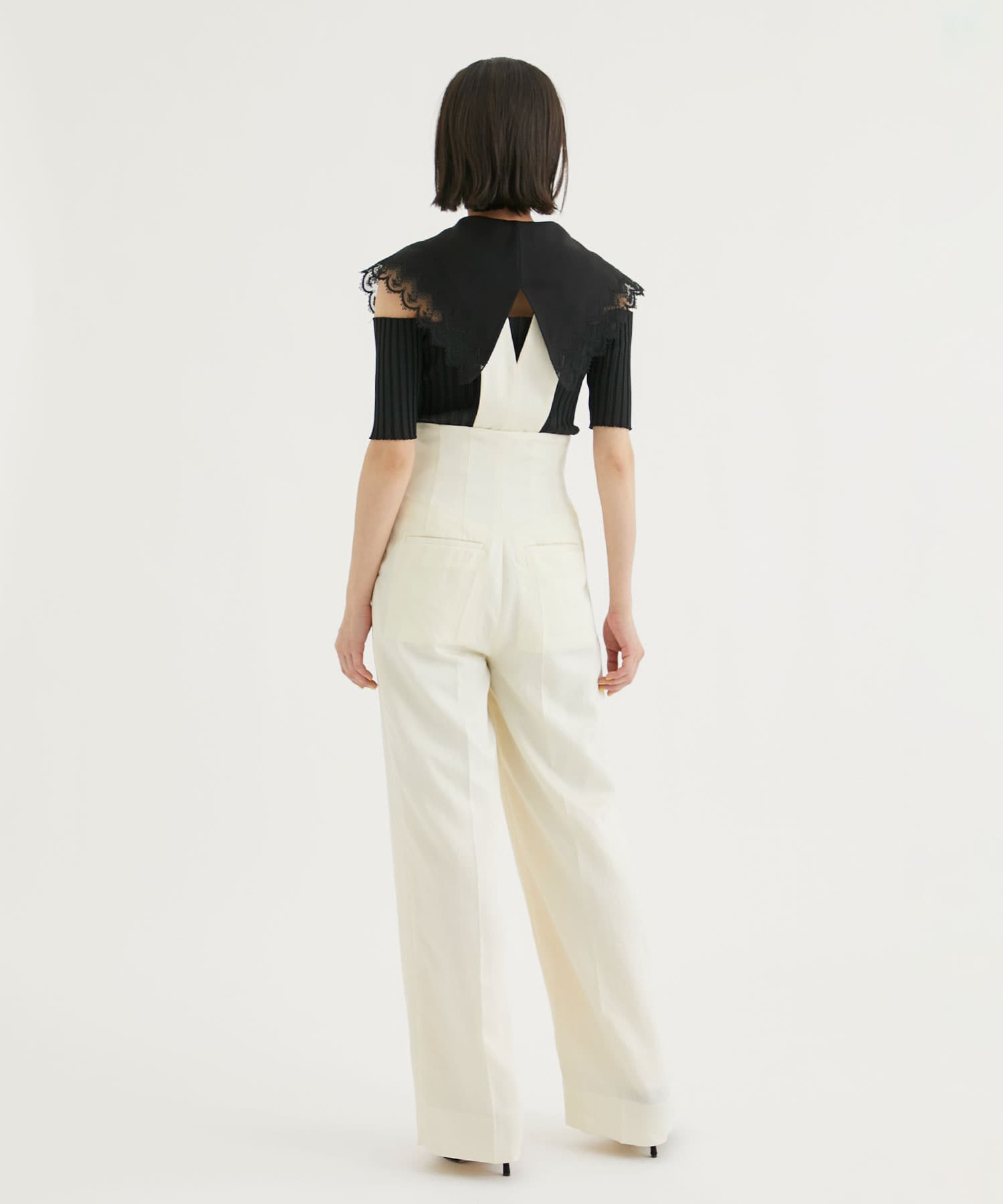 EMBROIDERY COLLAR JUMPSUIT(1 WHITE): FETICO: WOMENS｜THE TOKYO