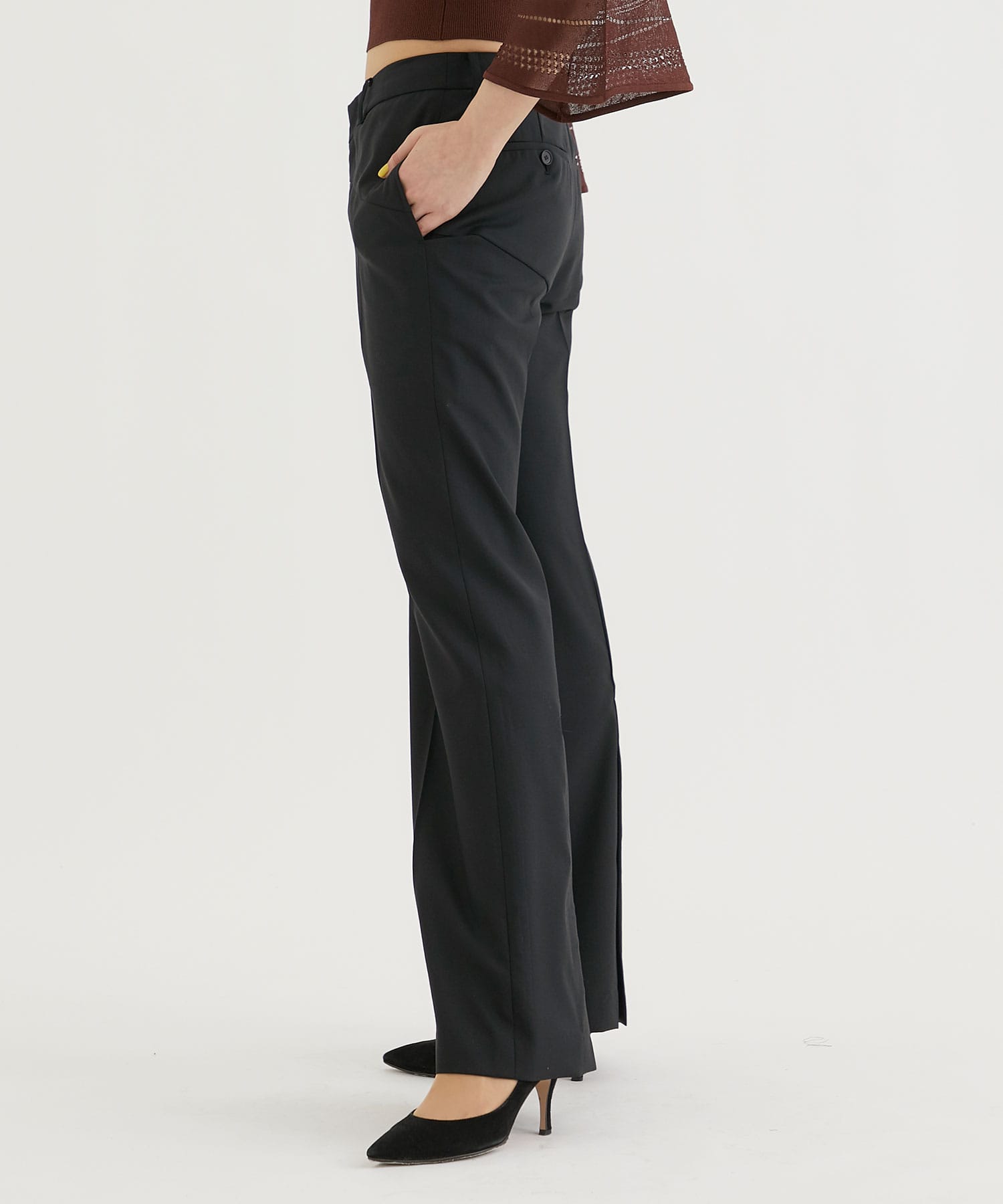 試着のみ【fetico】BACK SLIT TROUSERS | eclipseseal.com