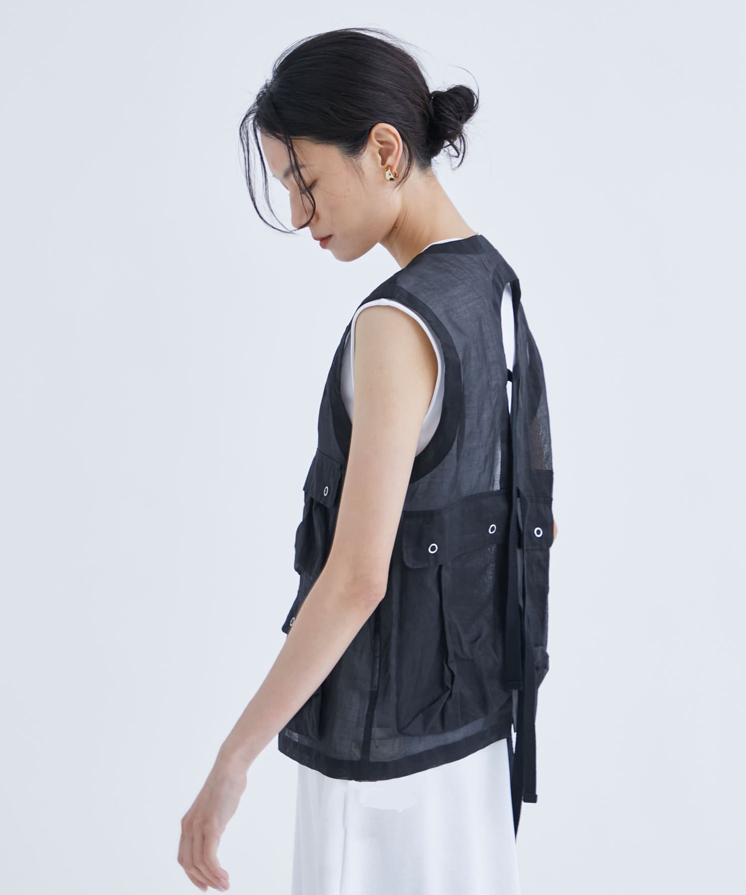 Organdie Emergency Vest(38 BLACK): INSCRIRE: WOMEN｜THE TOKYO