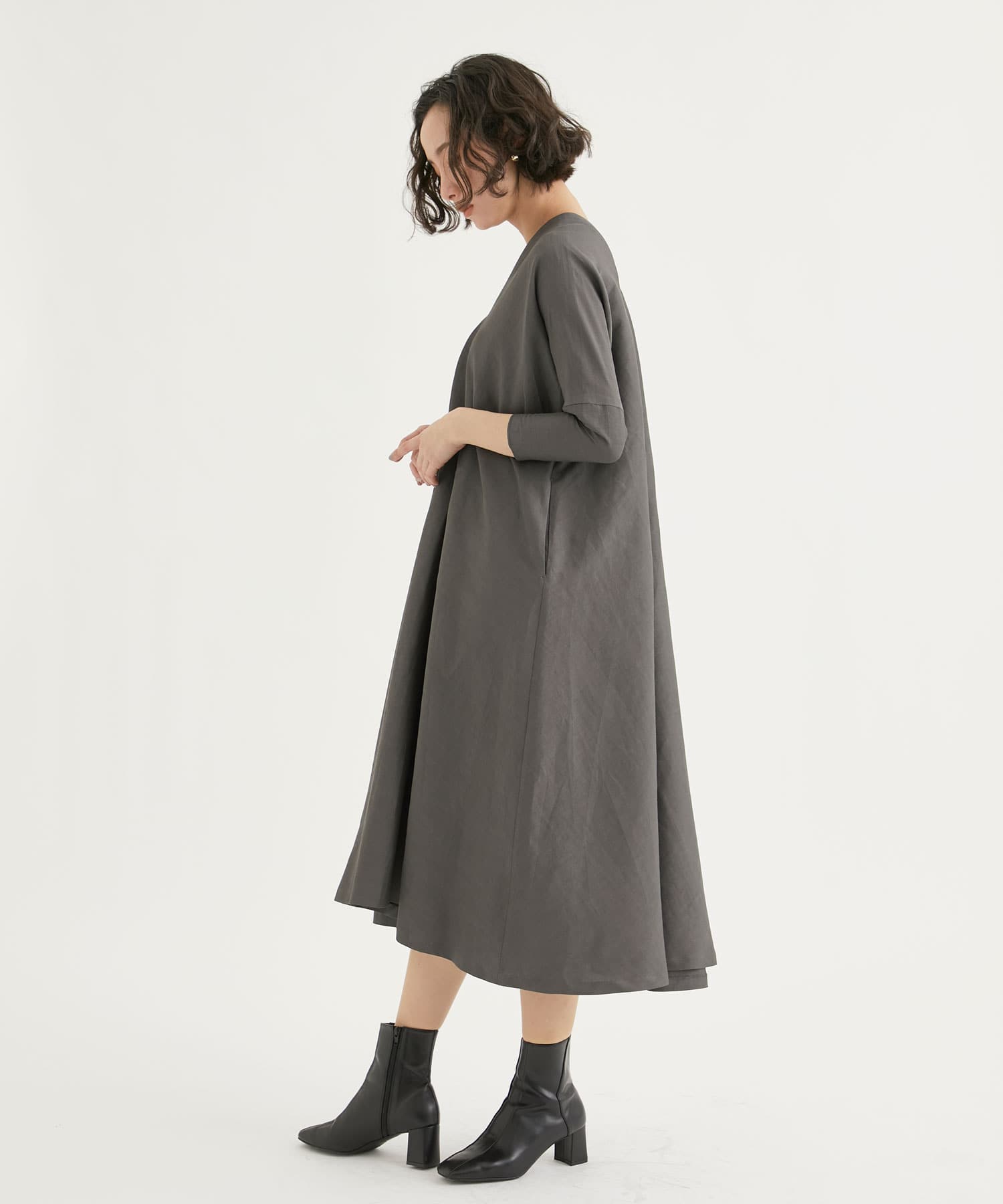 メーカー包装済】 ATON LIGHT HEMP LIGHT | HEMP DRAPED DRESS - htii