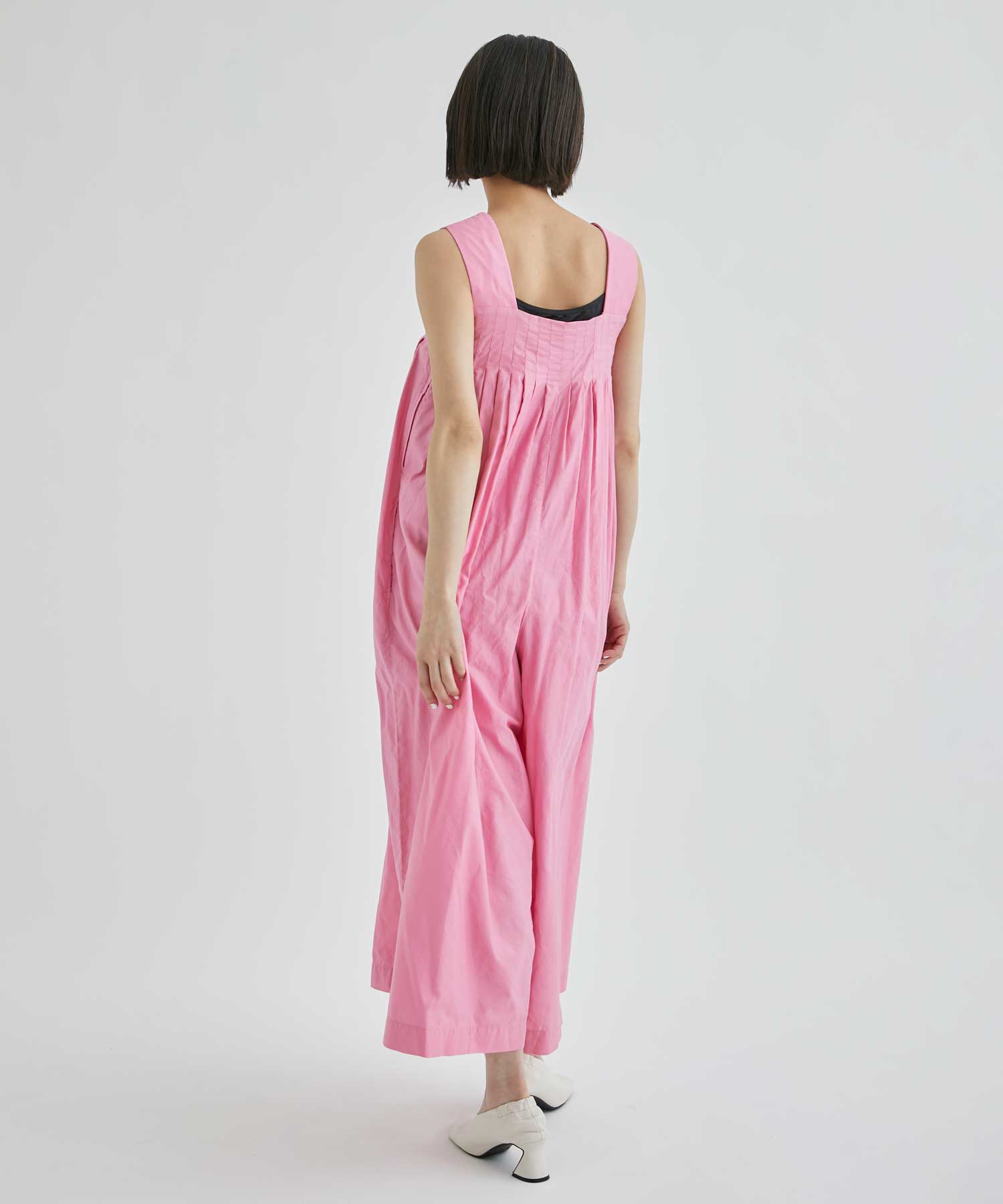 MICRO COTTON SATIN OVERALL(1 PINK): ATON: WOMEN｜THE TOKYO ONLINE