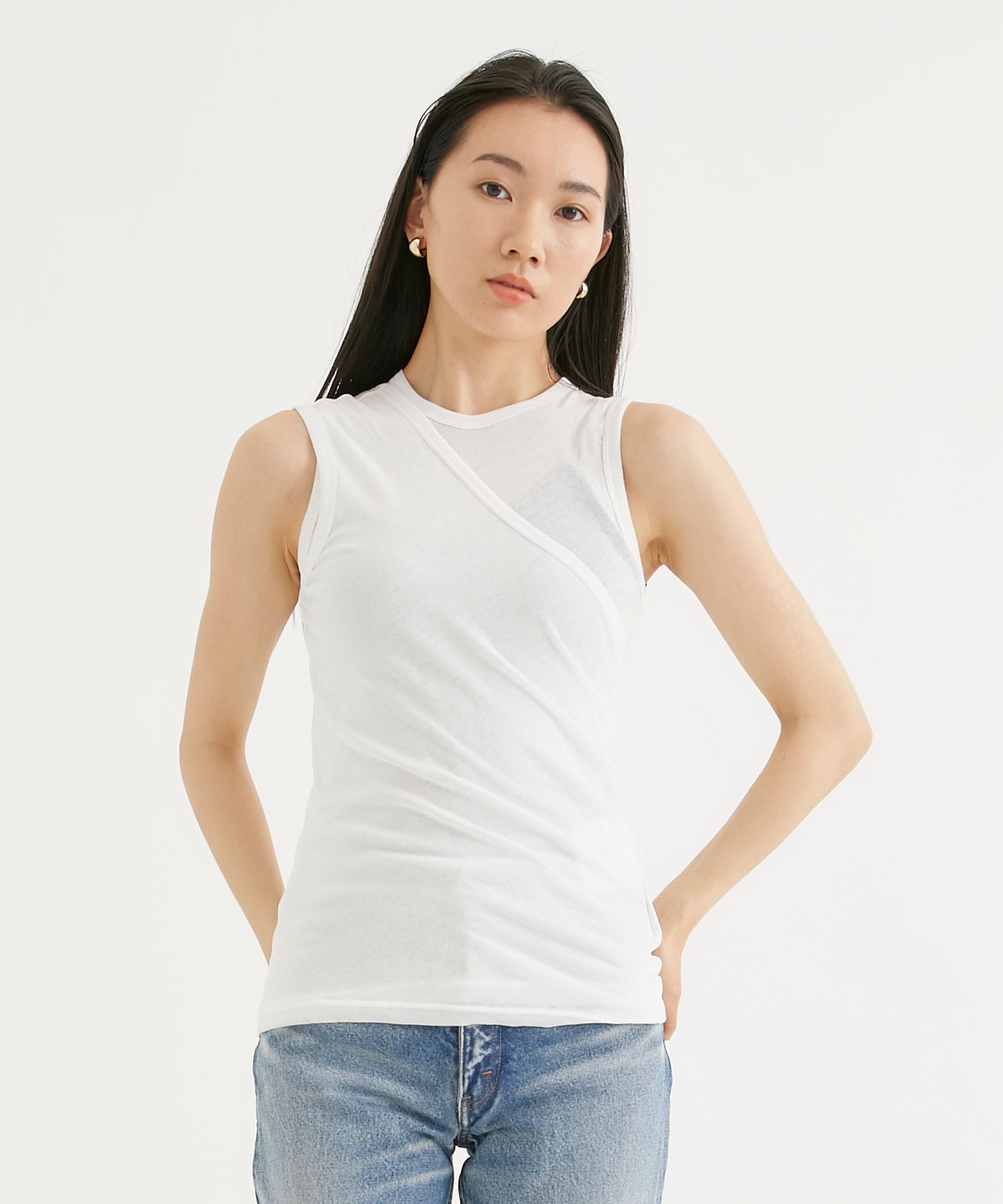 CSM No Sleeve Layerd Tee INSCRIRE