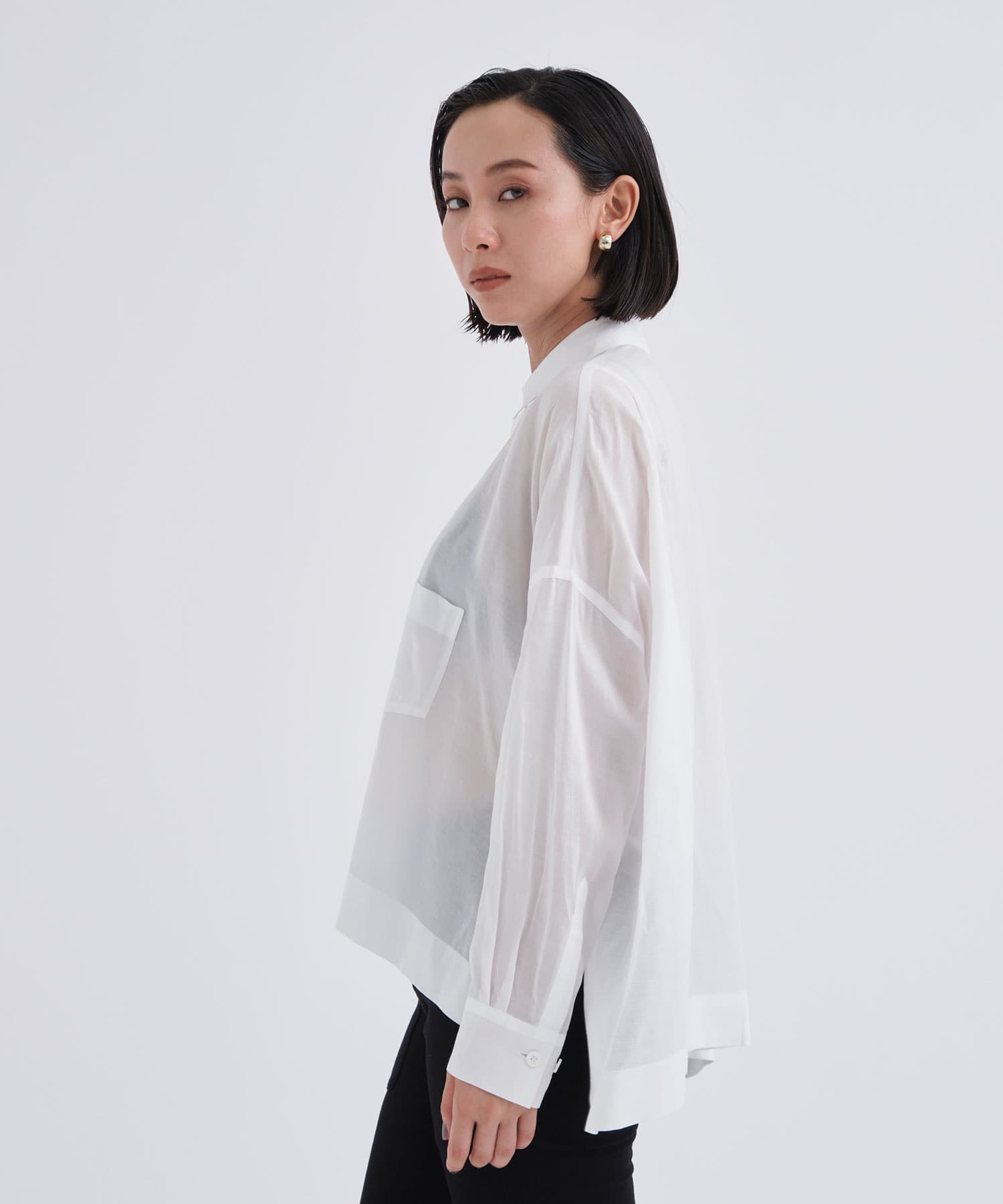 BIG ブラウス(2 WHITE): Yohji Yamamoto: WOMEN｜THE TOKYO ONLINE STORE