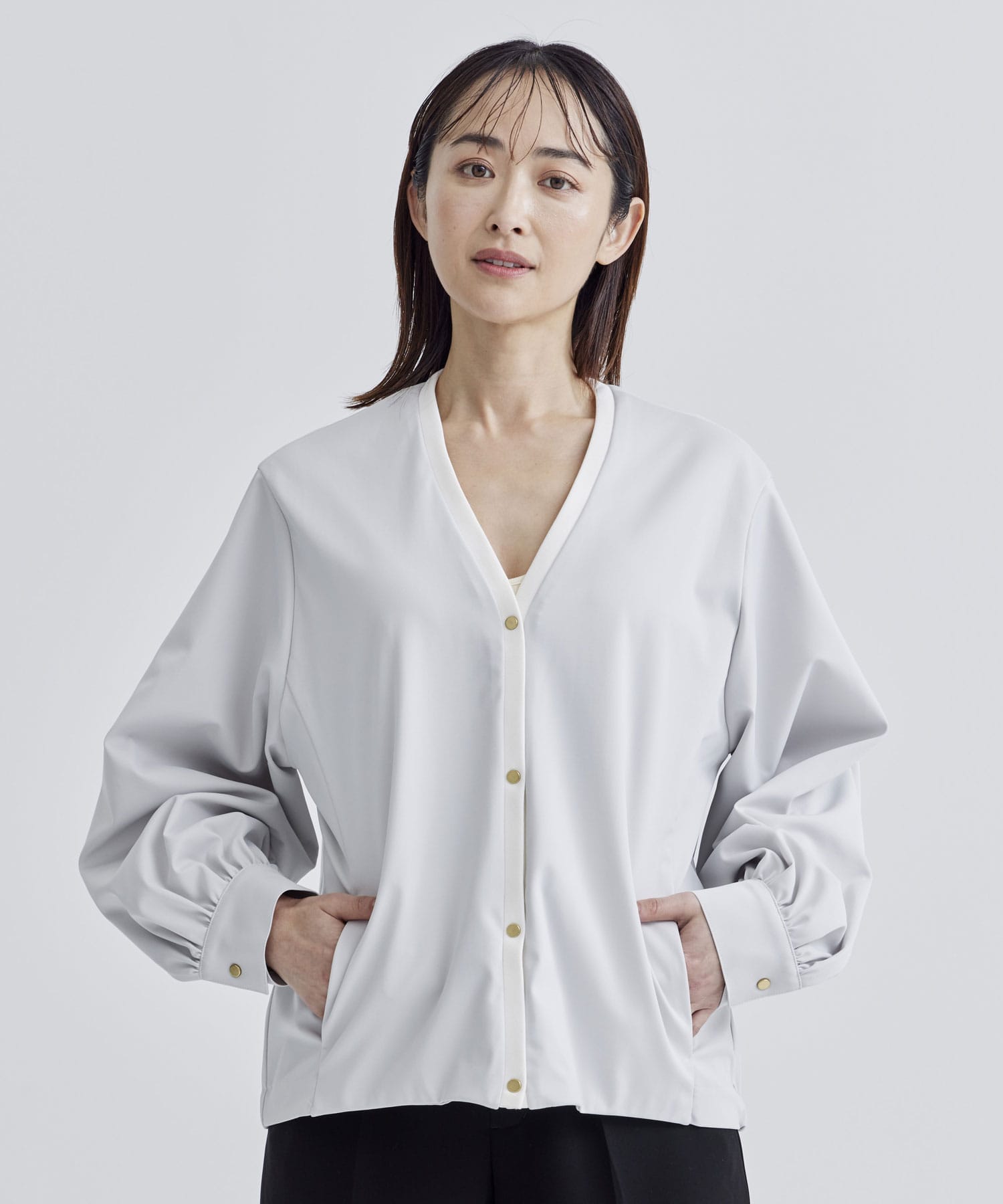 WASHABLE HIGH FANCTION JERSEY CARDIGAN THE PERMANENT EYE
