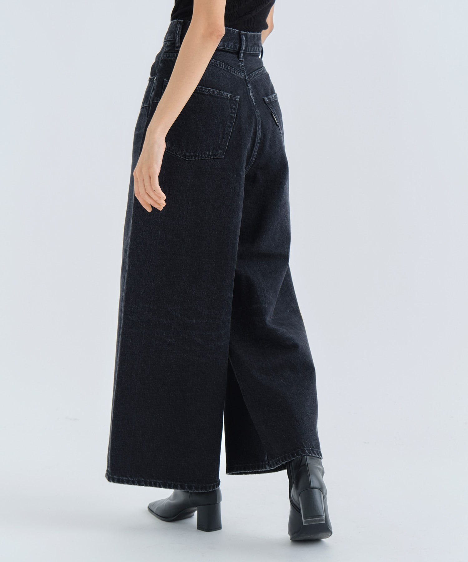 WIDE-LEG USUD DENIM JEAN(34 BLACK): PHOTOCOPIEU: WOMEN｜THE TOKYO