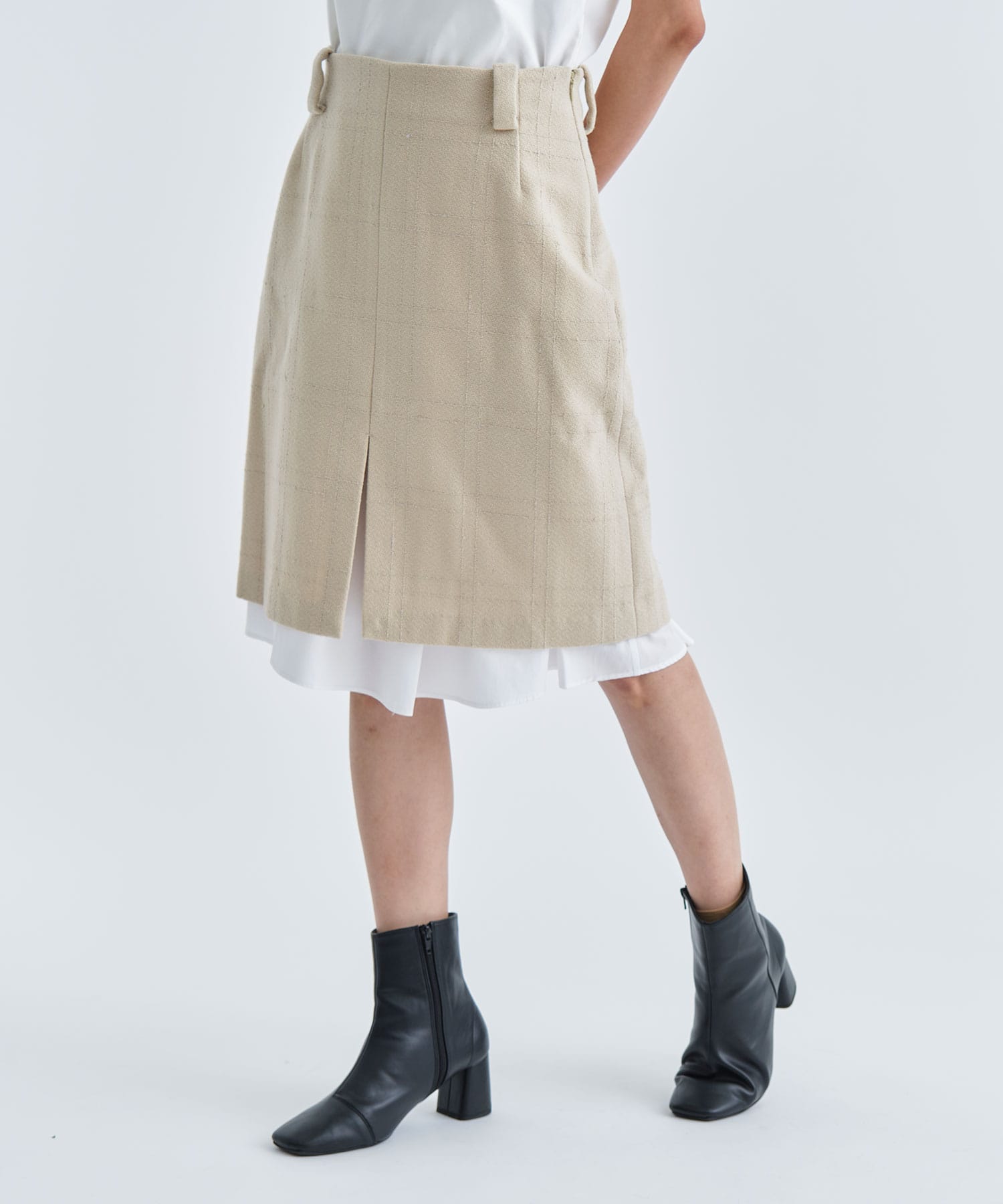 Nep Tweed Skirt(36 BEIGE): AKANE UTSUNOMIYA: WOMEN｜THE TOKYO
