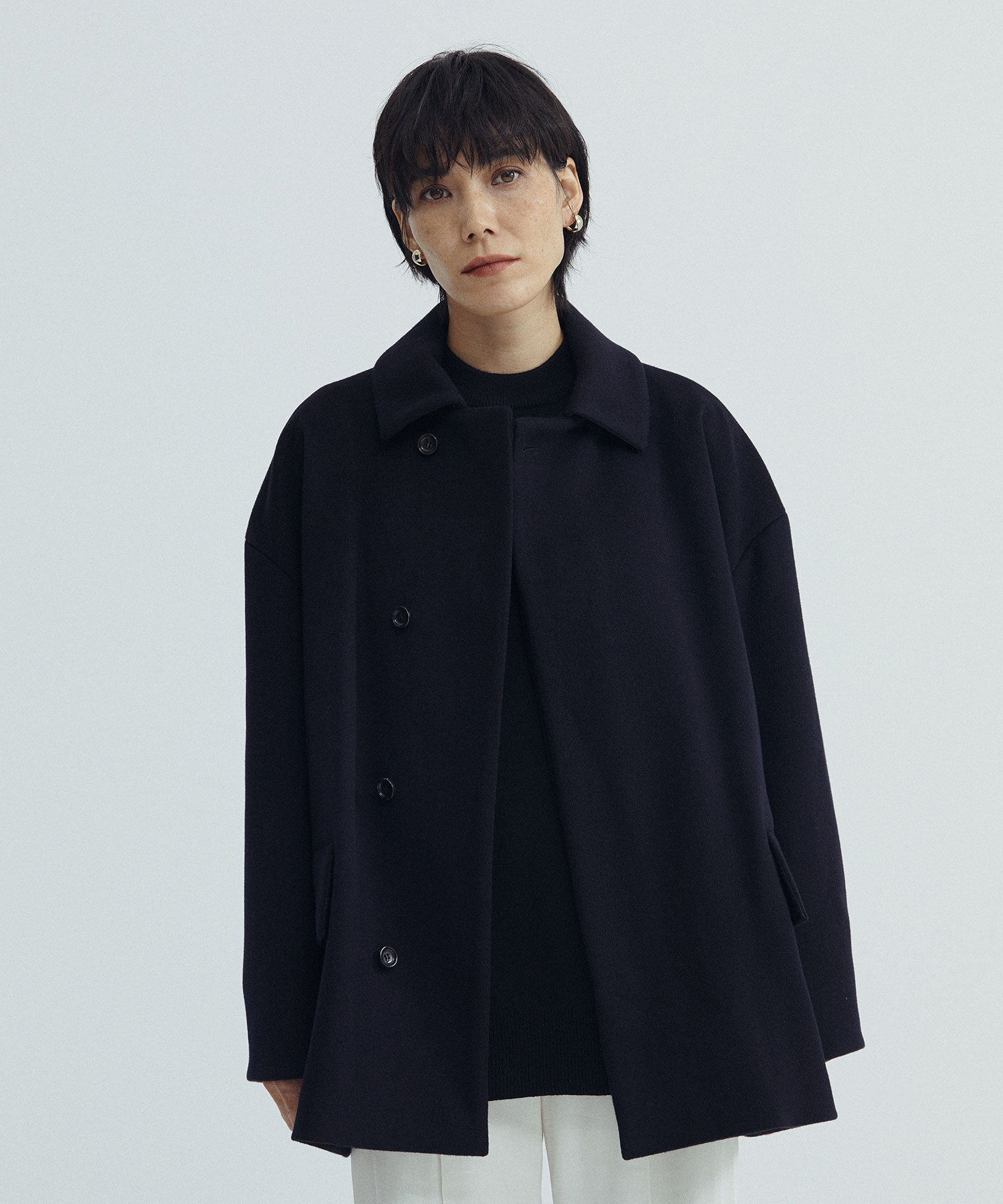 『STILL BY HAND』 Stand Fall Collar Coat