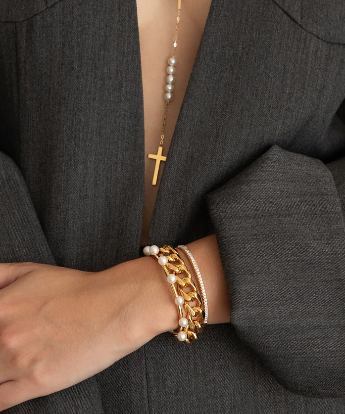 Dot Pearl Bangle　（S) Bijou de M