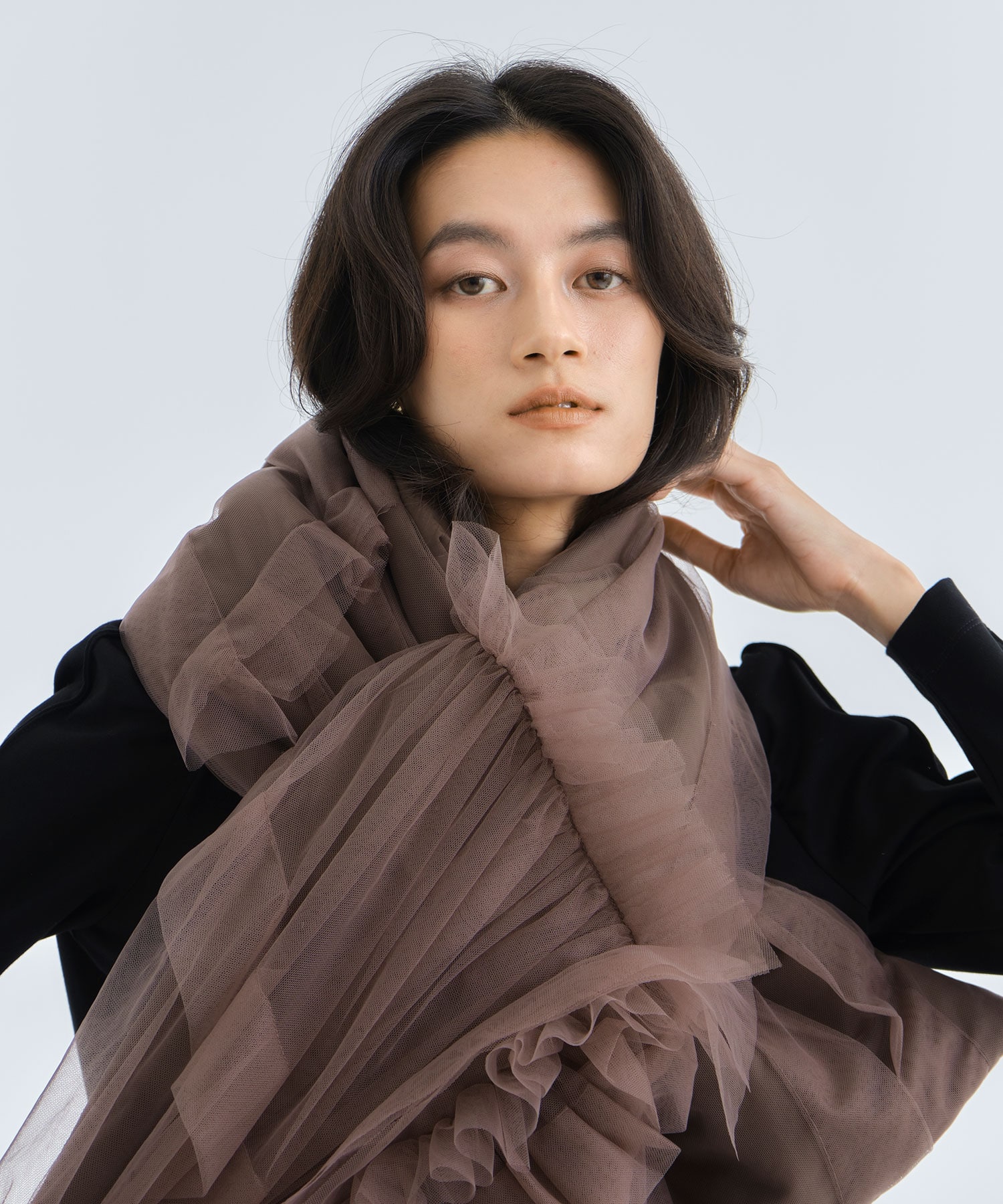 tulle scarf Chika Kisada