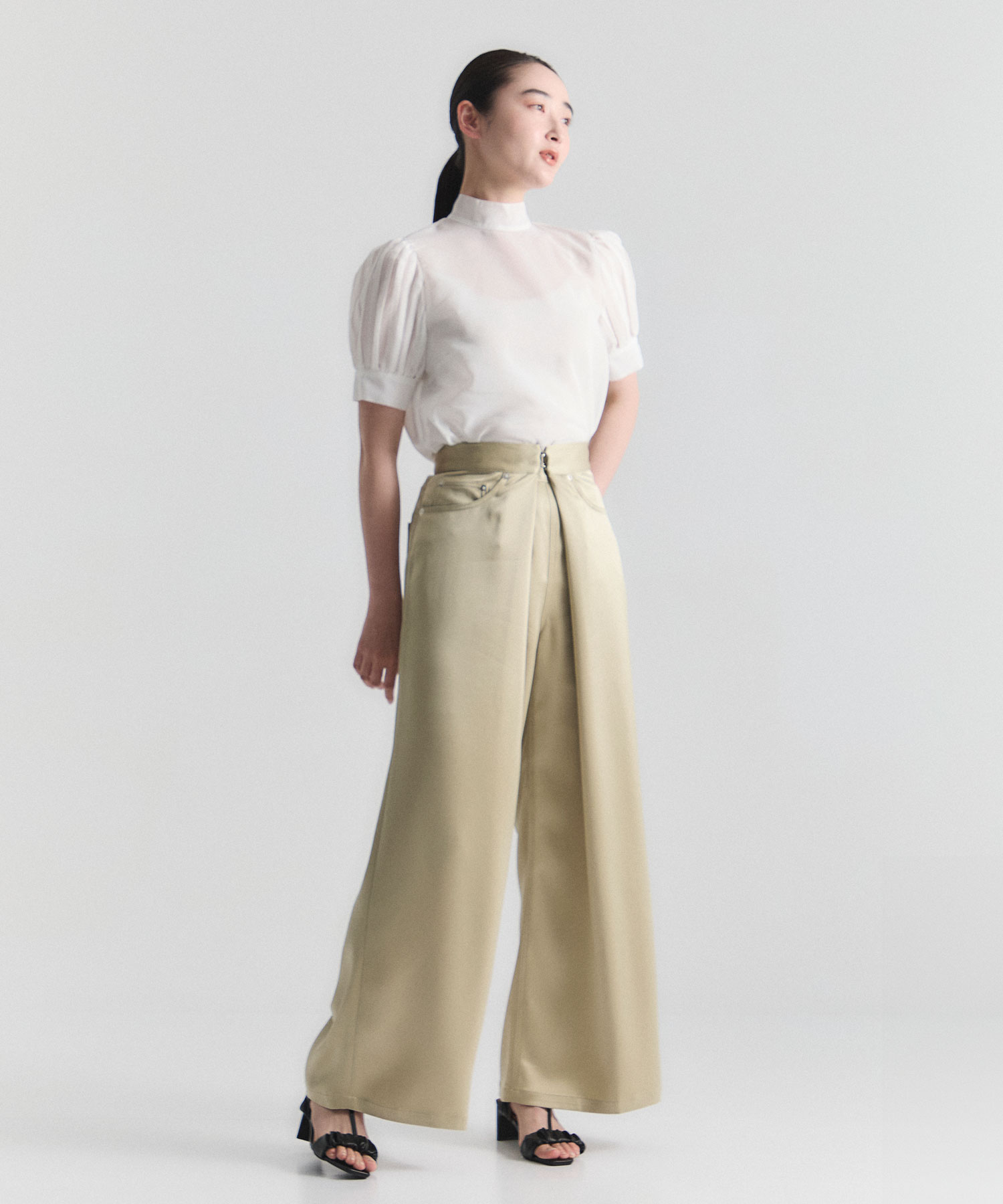 別注 SATIN WIDE PANTS JOHN LAWRENCE SULLIVAN