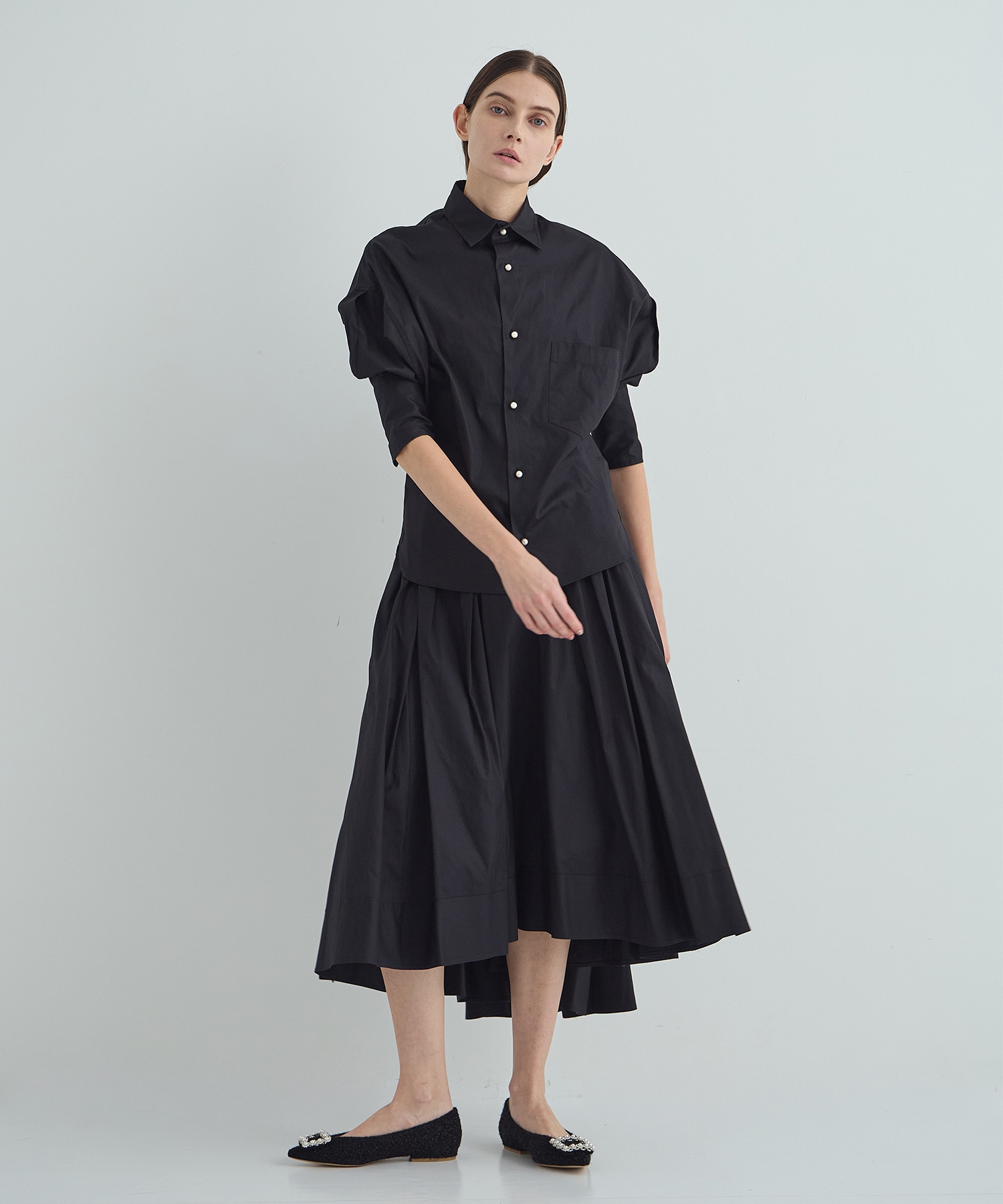 TUCK VOLUME SKIRT for THE TOKYO MADISONBLUE