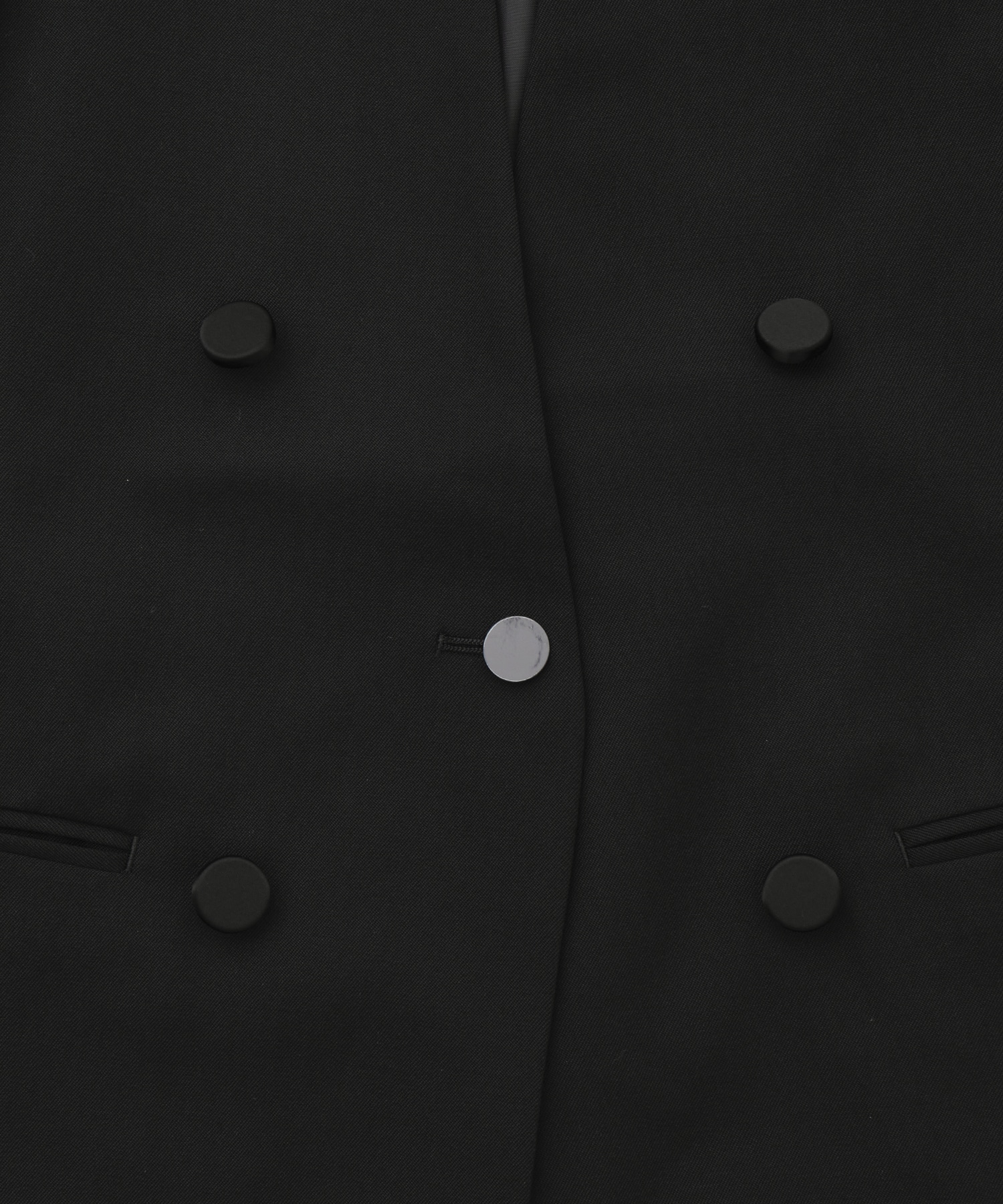 BLACK FORMAL NO COLLAR JACKET 